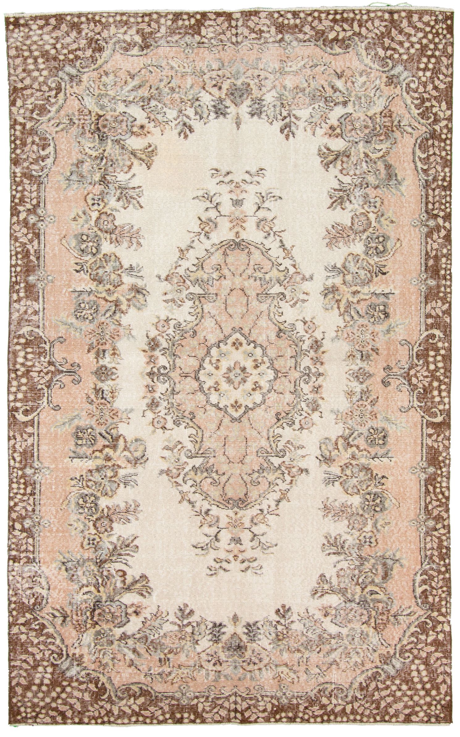 Hand-knotted Antalya Vintage   Rug 9'5" x 5'9" Size: 5'9" x 9'5"  