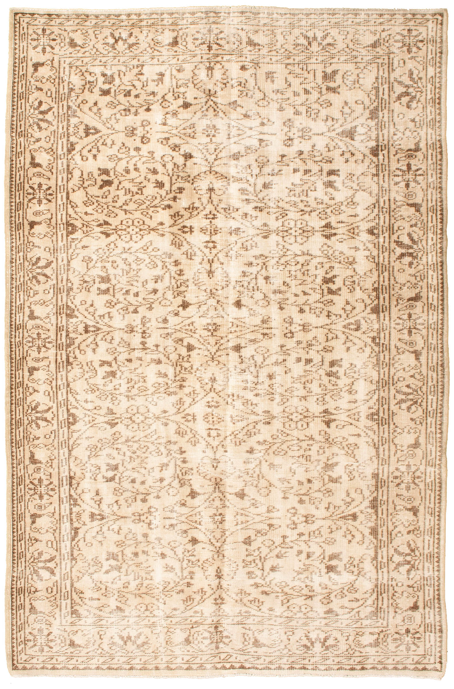 Hand-knotted Antalya Vintage   Rug 9'1" x 5'9" Size: 9'1" x 5'9"  