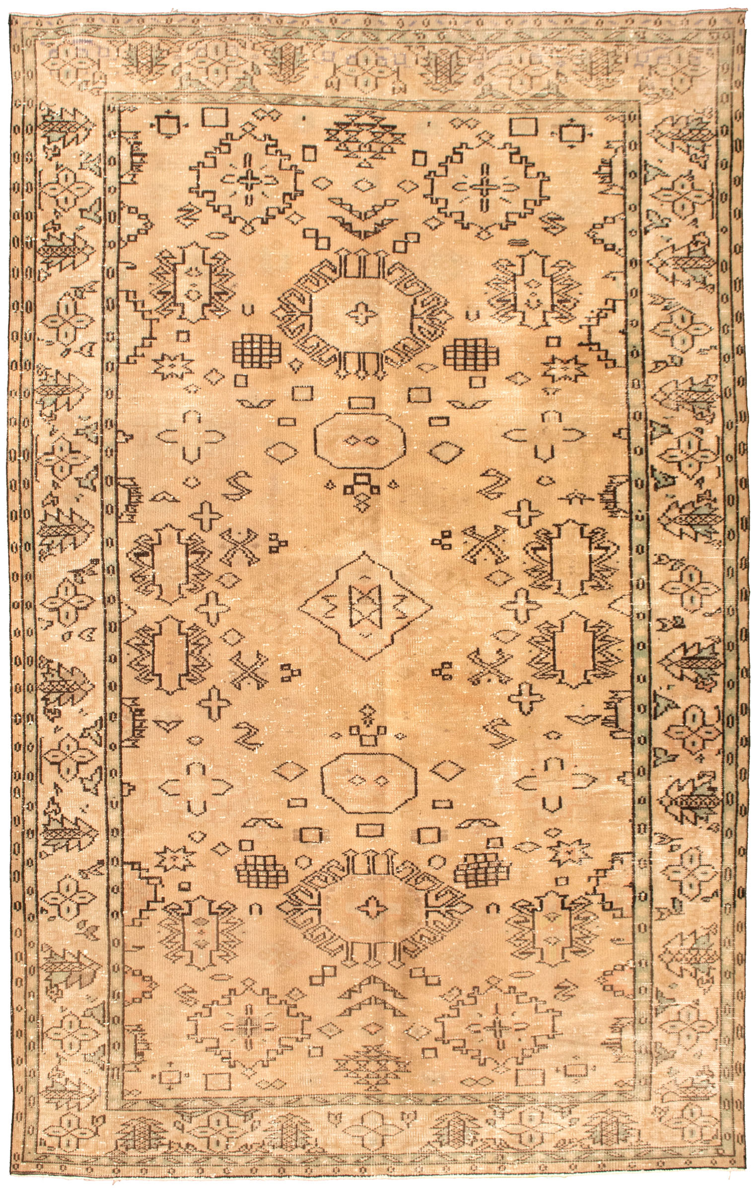 Hand-knotted Antalya Vintage   Rug 6'5" x 10'3" Size: 6'5" x 10'3"  