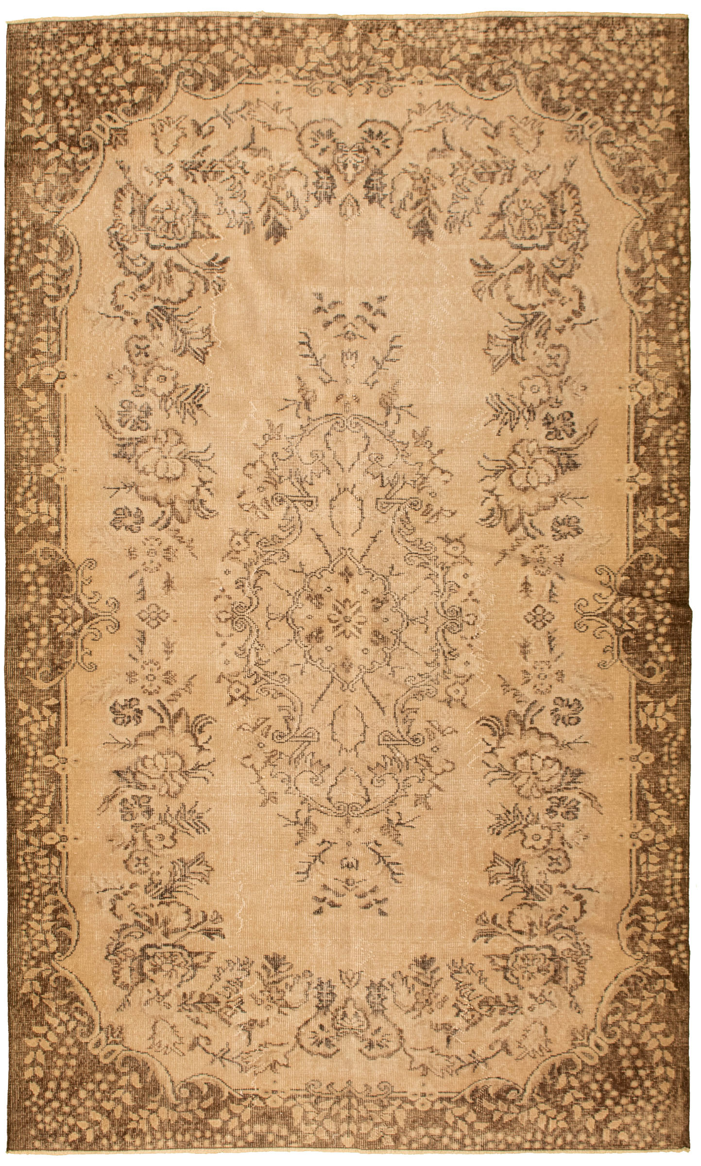Hand-knotted Antalya Vintage   Rug 9'10" x 5'10" Size: 9'11" x 5'10"  