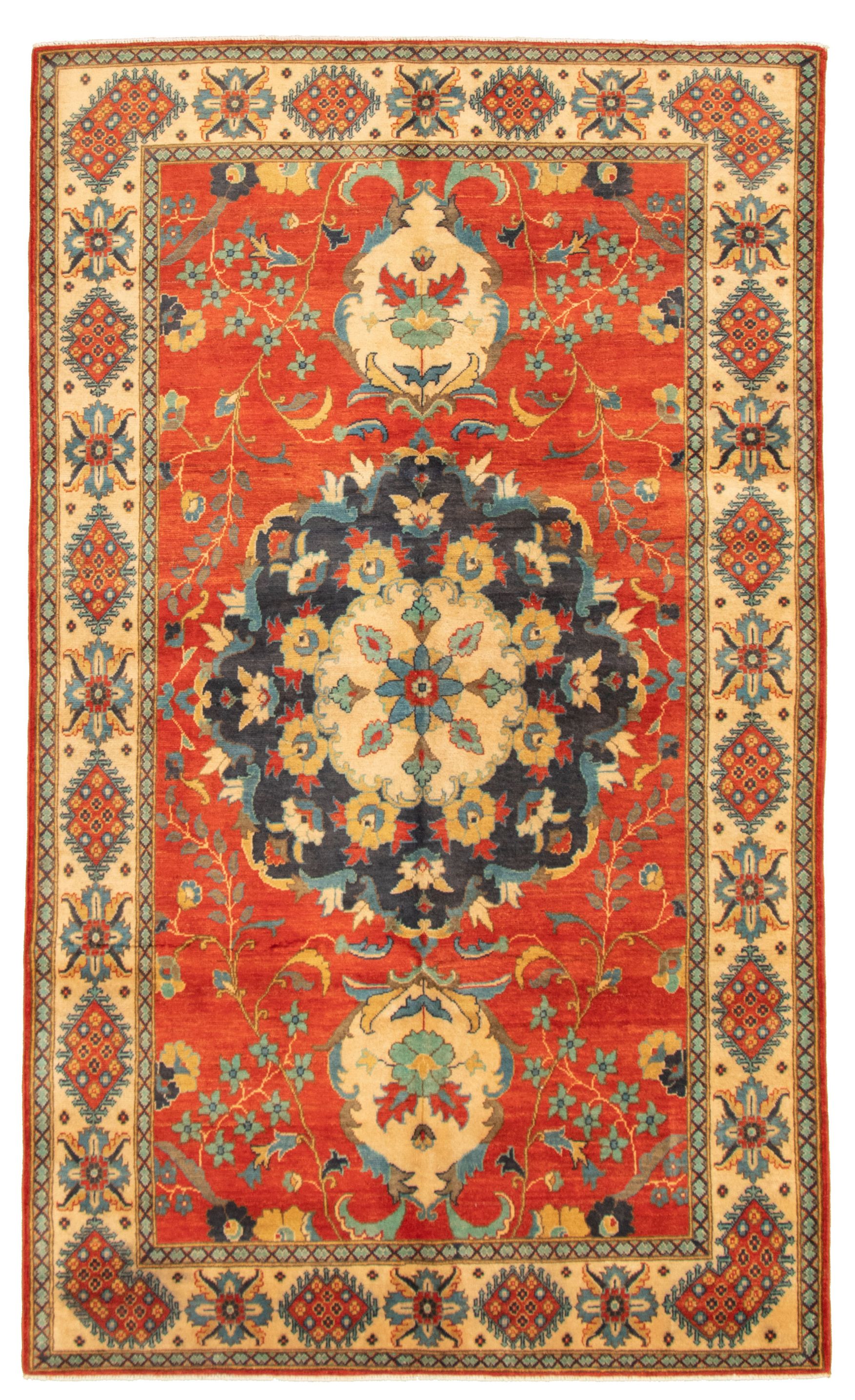 Hand-knotted Finest Gazni Red  Rug 5'9" x 10'0" Size: 5'9" x 10'0"  
