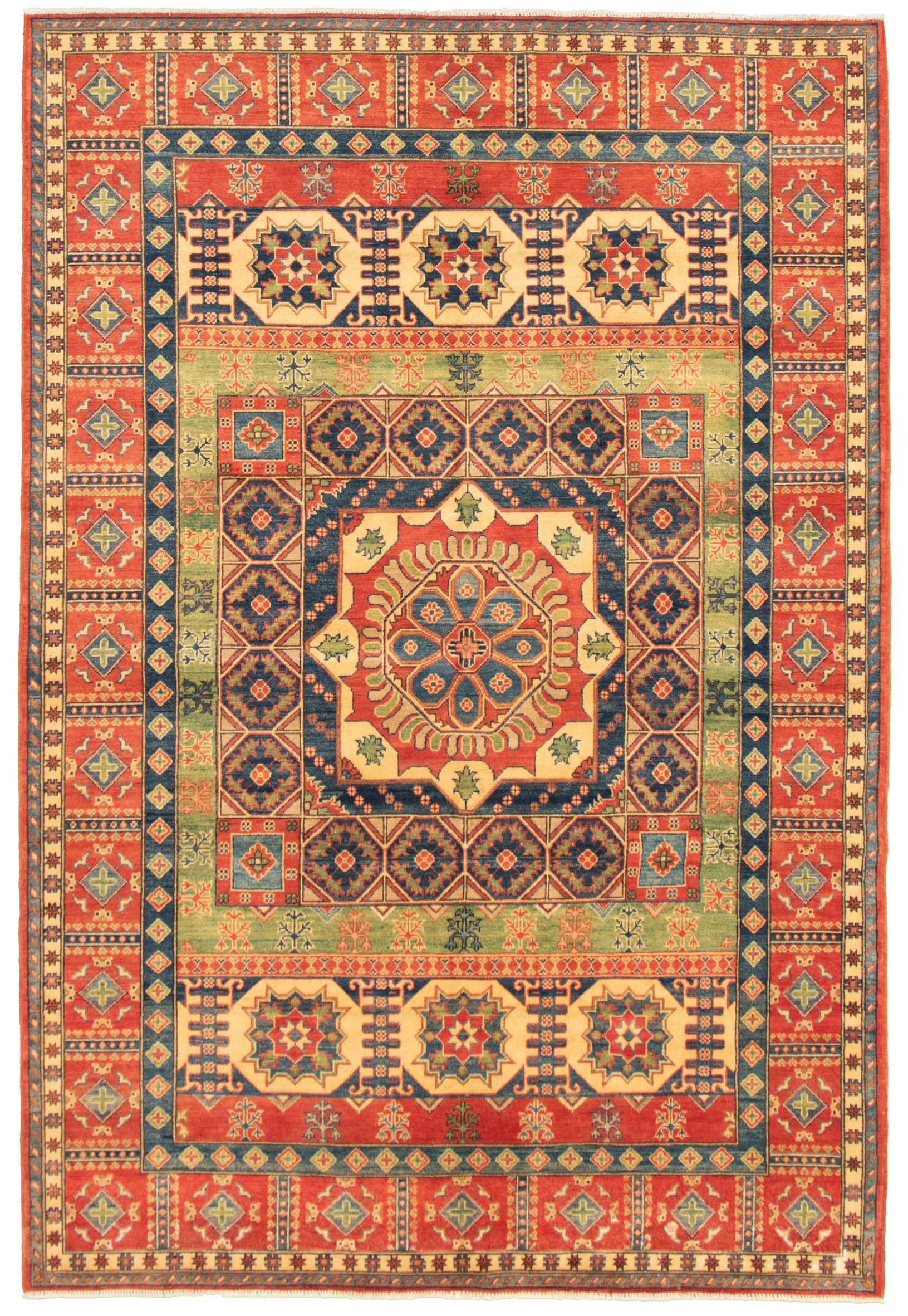 Hand-knotted Finest Gazni Red  Rug 6'8" x 9'8" Size: 6'8" x 9'8"  