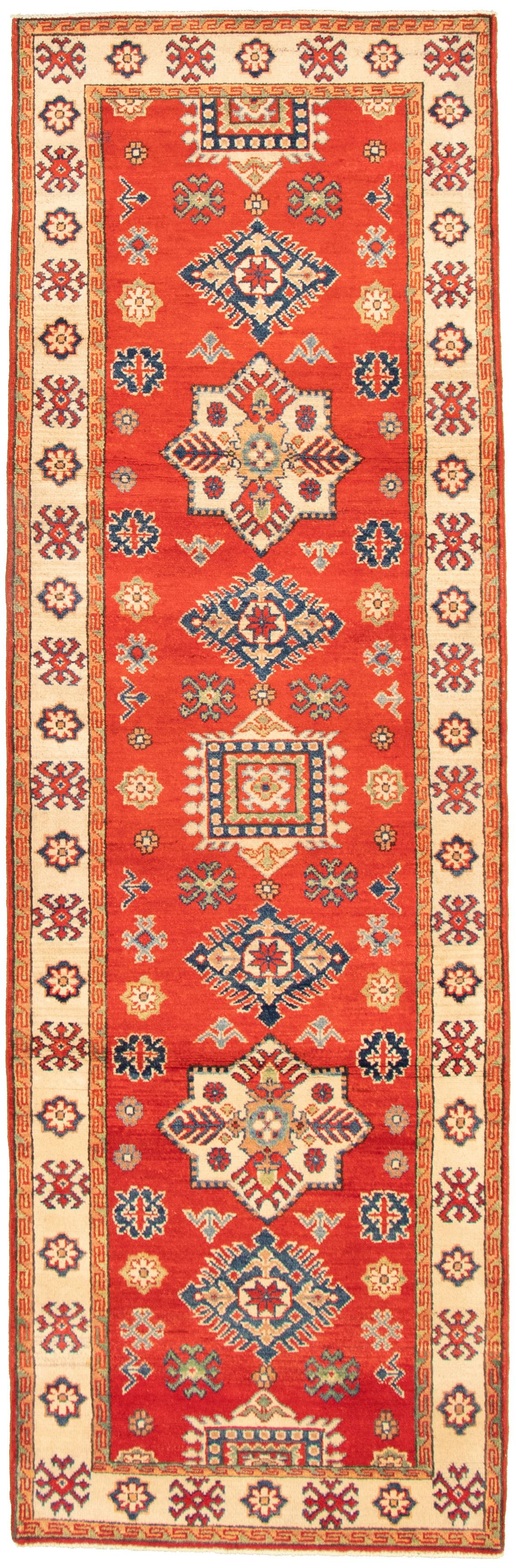 Hand-knotted Finest Gazni Red  Rug 3'0" x 9'7" Size: 3'0" x 9'7"  