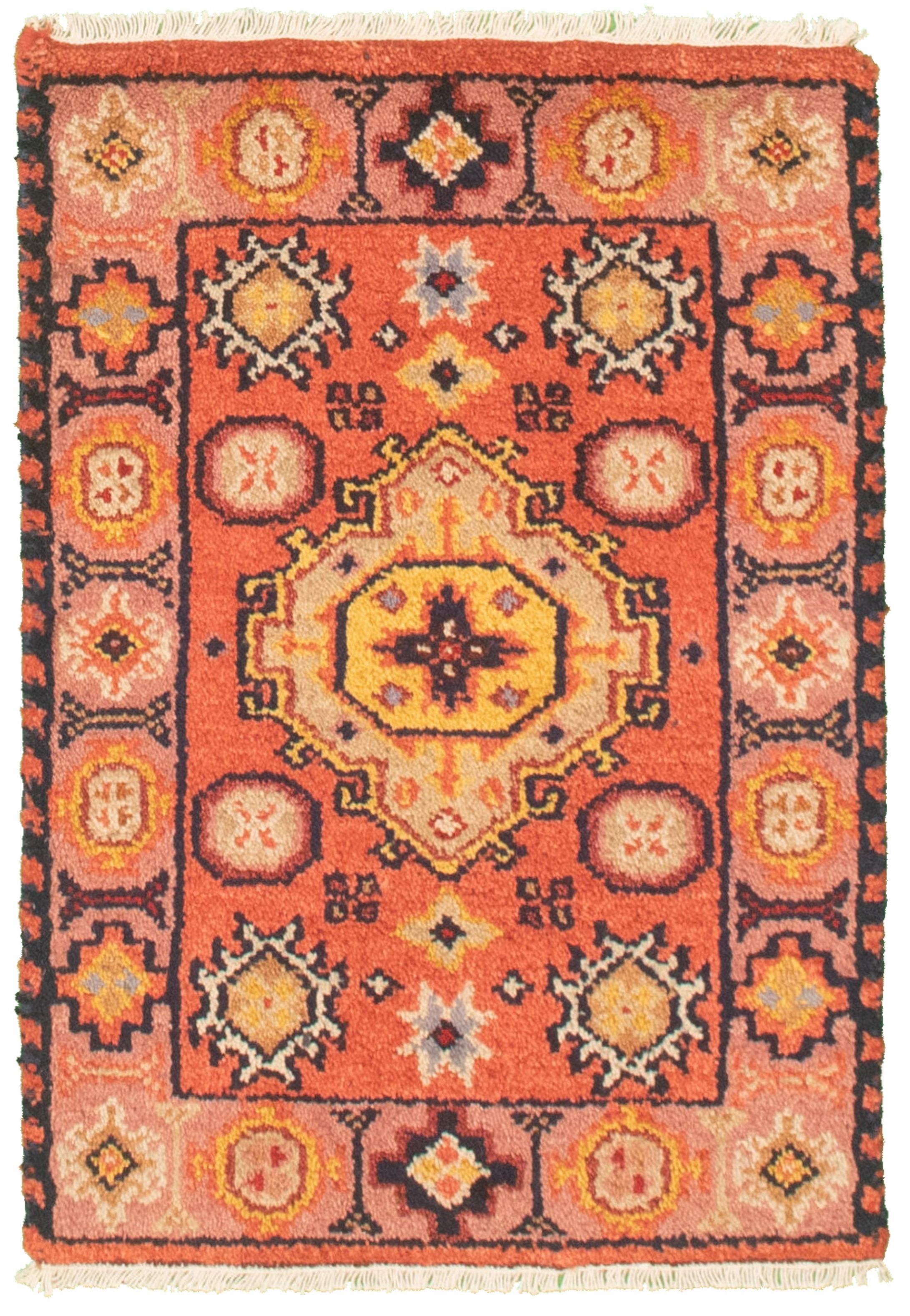 Hand-knotted Royal Kazak Red Cotton Rug 2'1" x 3'0" Size: 2'1" x 3'0"  