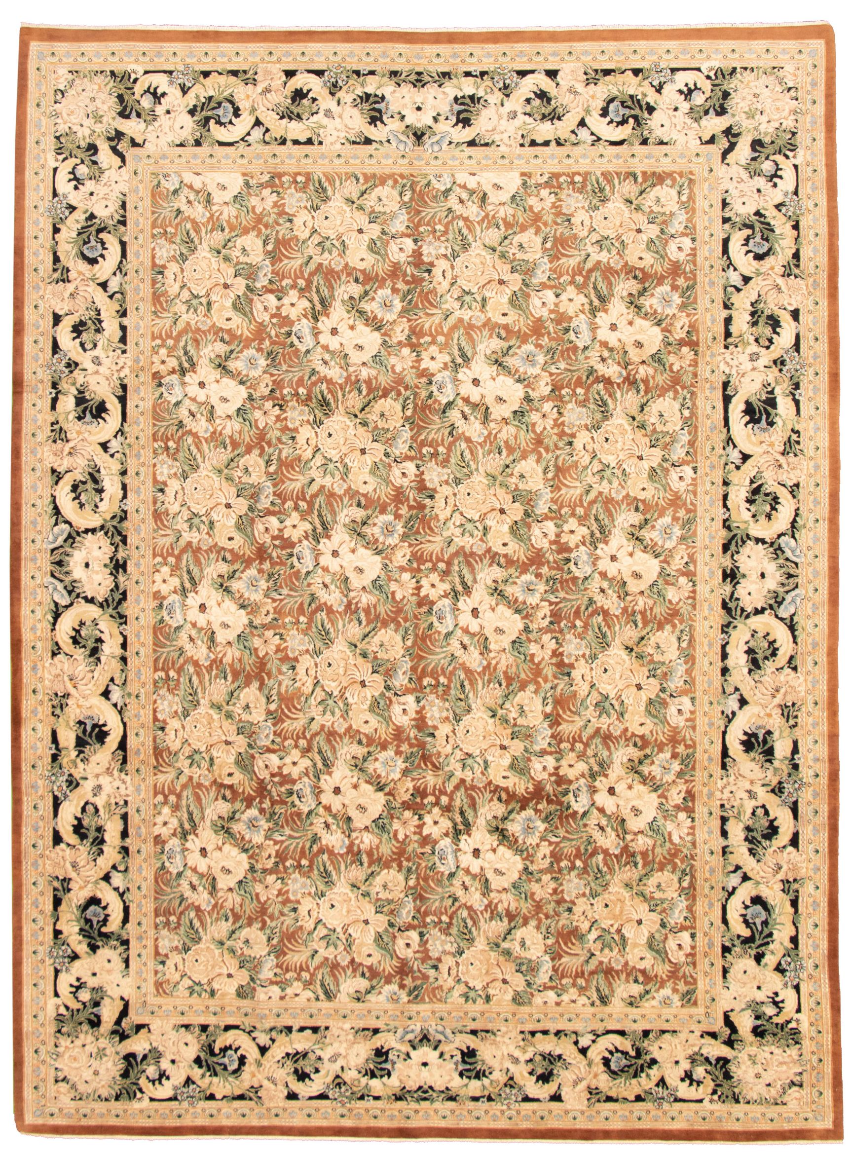 Hand-knotted Pako Persian 18/20 Brown Wool Rug 9'2" x 12'5" Size: 9'2" x 12'5"  