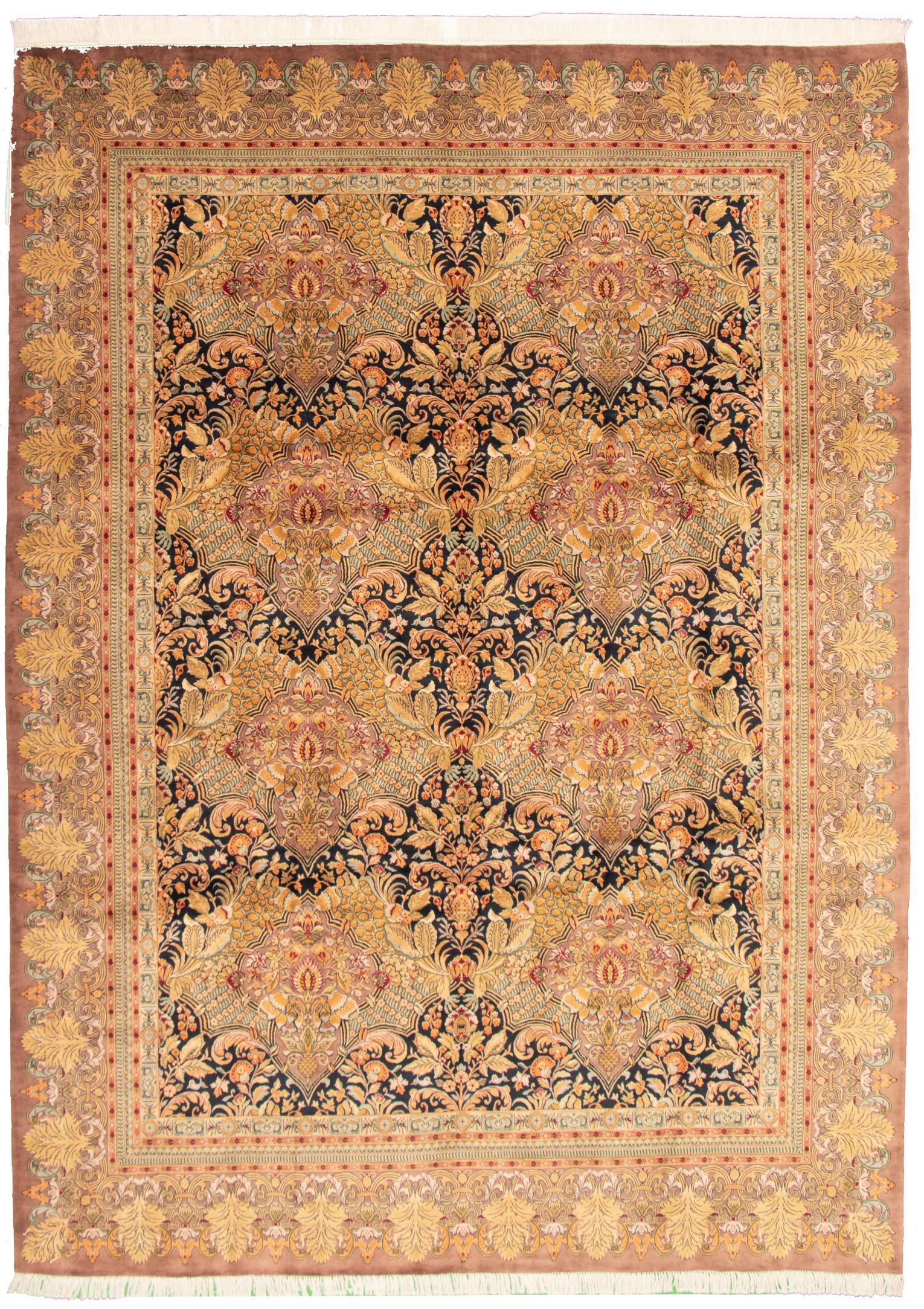 Hand-knotted Pako Persian 18/20 Brown Wool Rug 9'0" x 12'2" Size: 9'0" x 12'2"  