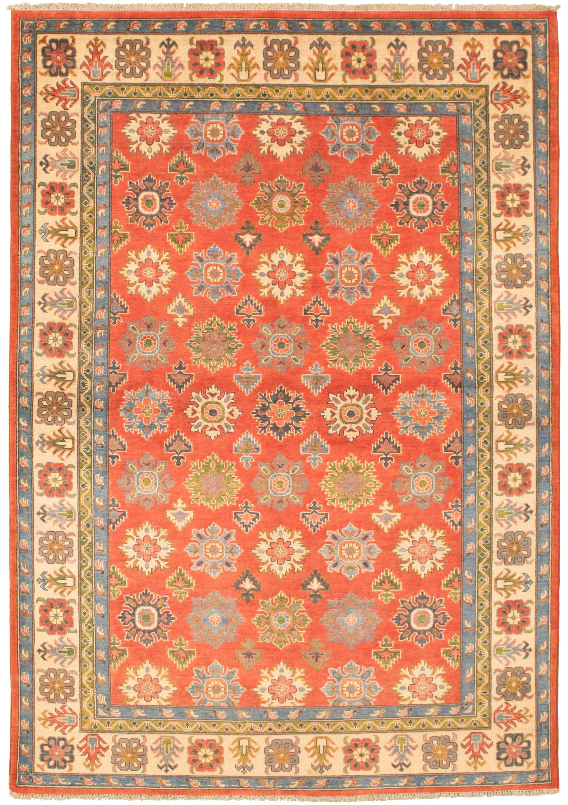 Hand-knotted Finest Gazni Red Wool Rug 6'5" x 9'6" Size: 6'5" x 9'6"  
