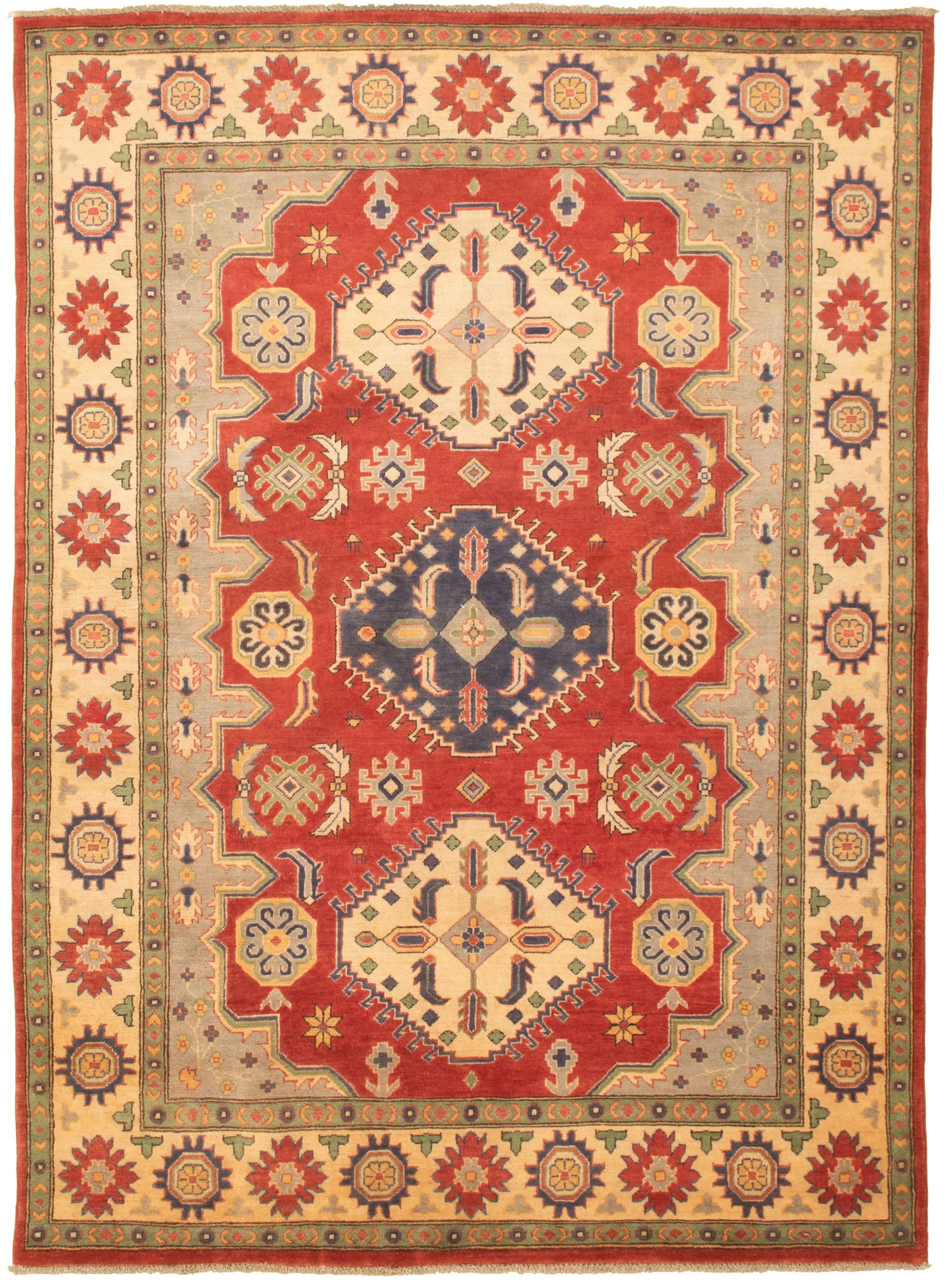 Hand-knotted Finest Gazni Red Wool Rug 6'2" x 8'9" Size: 6'2" x 8'9"  