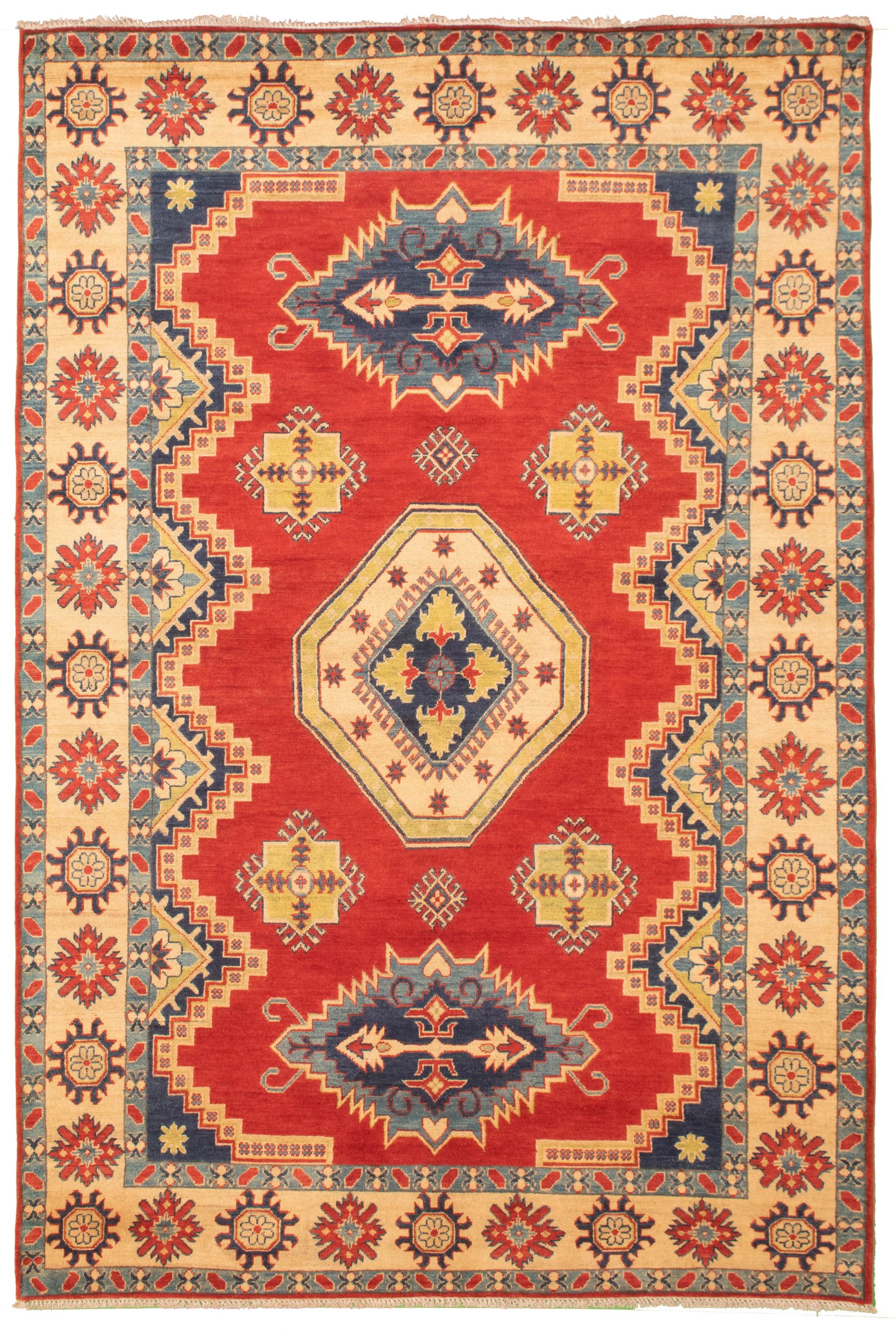 Hand-knotted Finest Gazni Red Wool Rug 6'9" x 10'0"  Size: 6'9" x 10'0"  