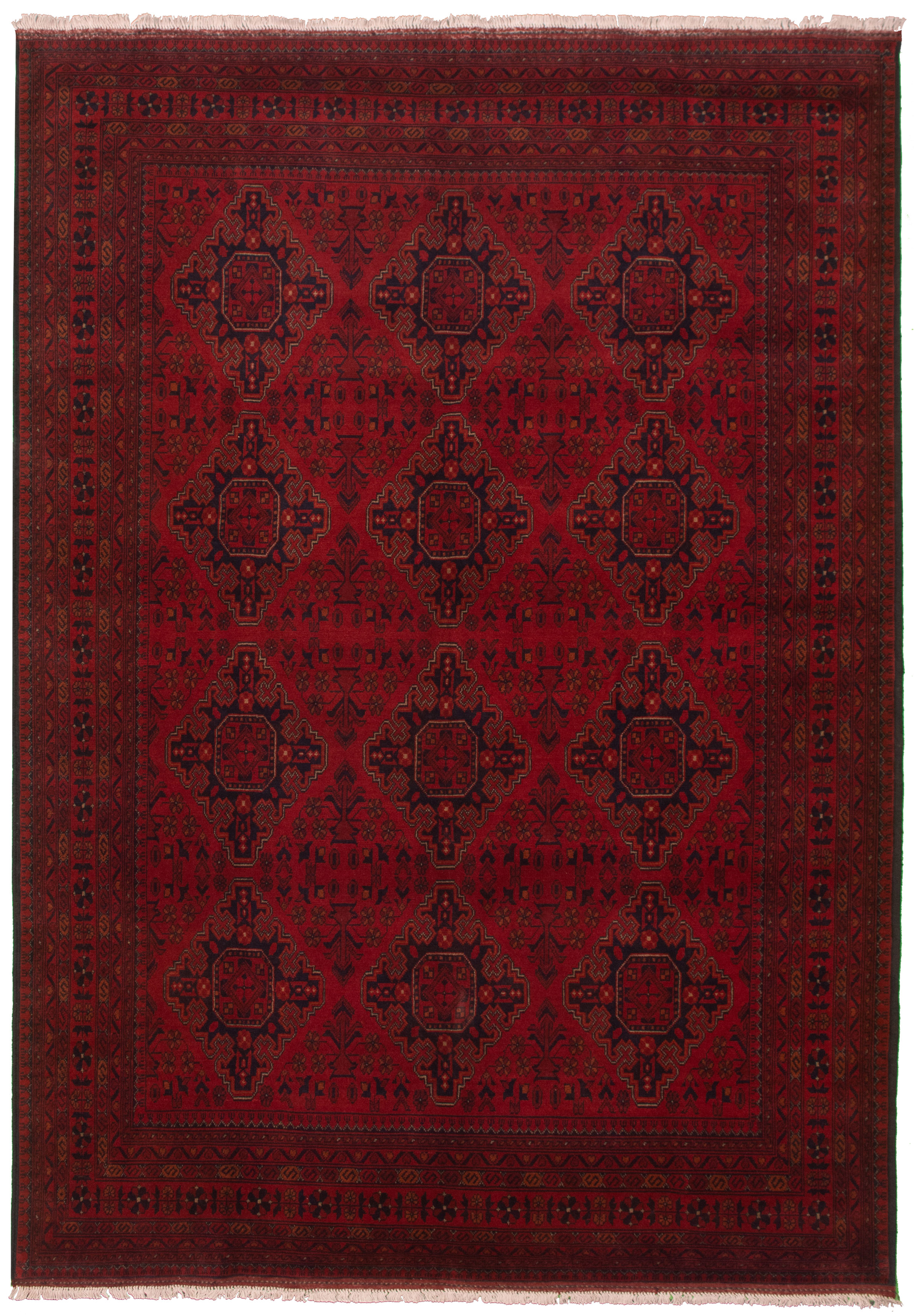 Hand-knotted Finest Khal Mohammadi Red Wool Rug 7'0" x 9'11" Size: 7'0" x 9'11"  