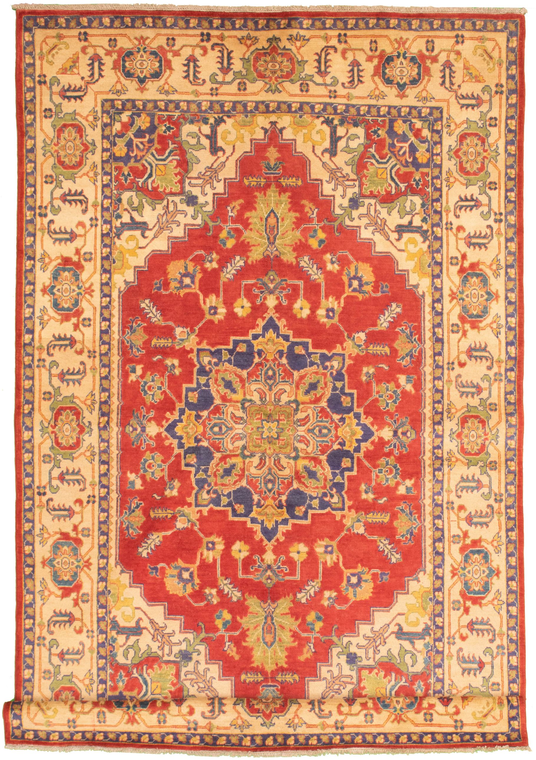 Hand-knotted Finest Gazni Red Wool Rug 6'5" x 7'7" Size: 6'5" x 7'7"  