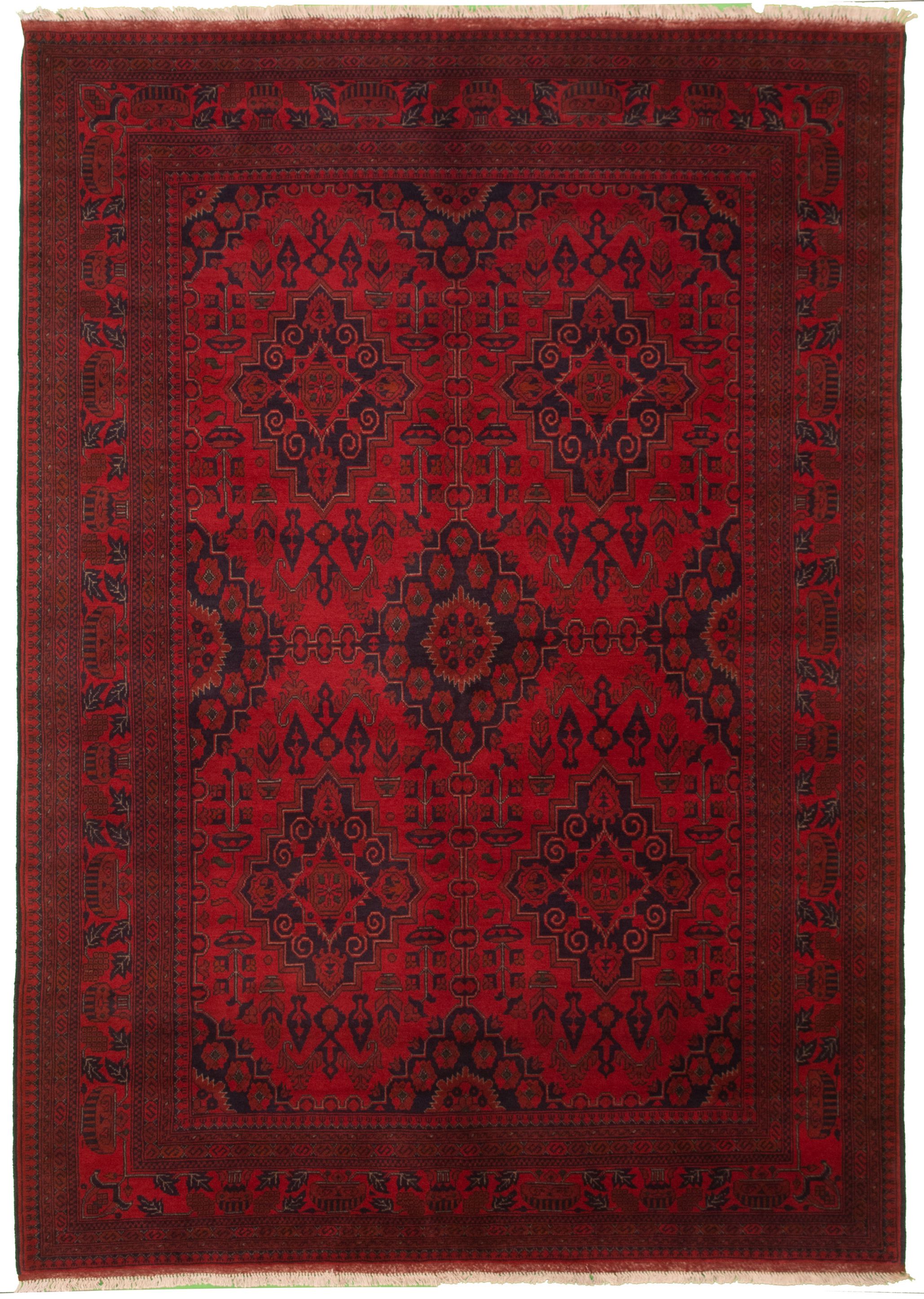 Hand-knotted Finest Khal Mohammadi Red Wool Rug 6'8" x 9'8" (16) Size: 6'8" x 9'8"  