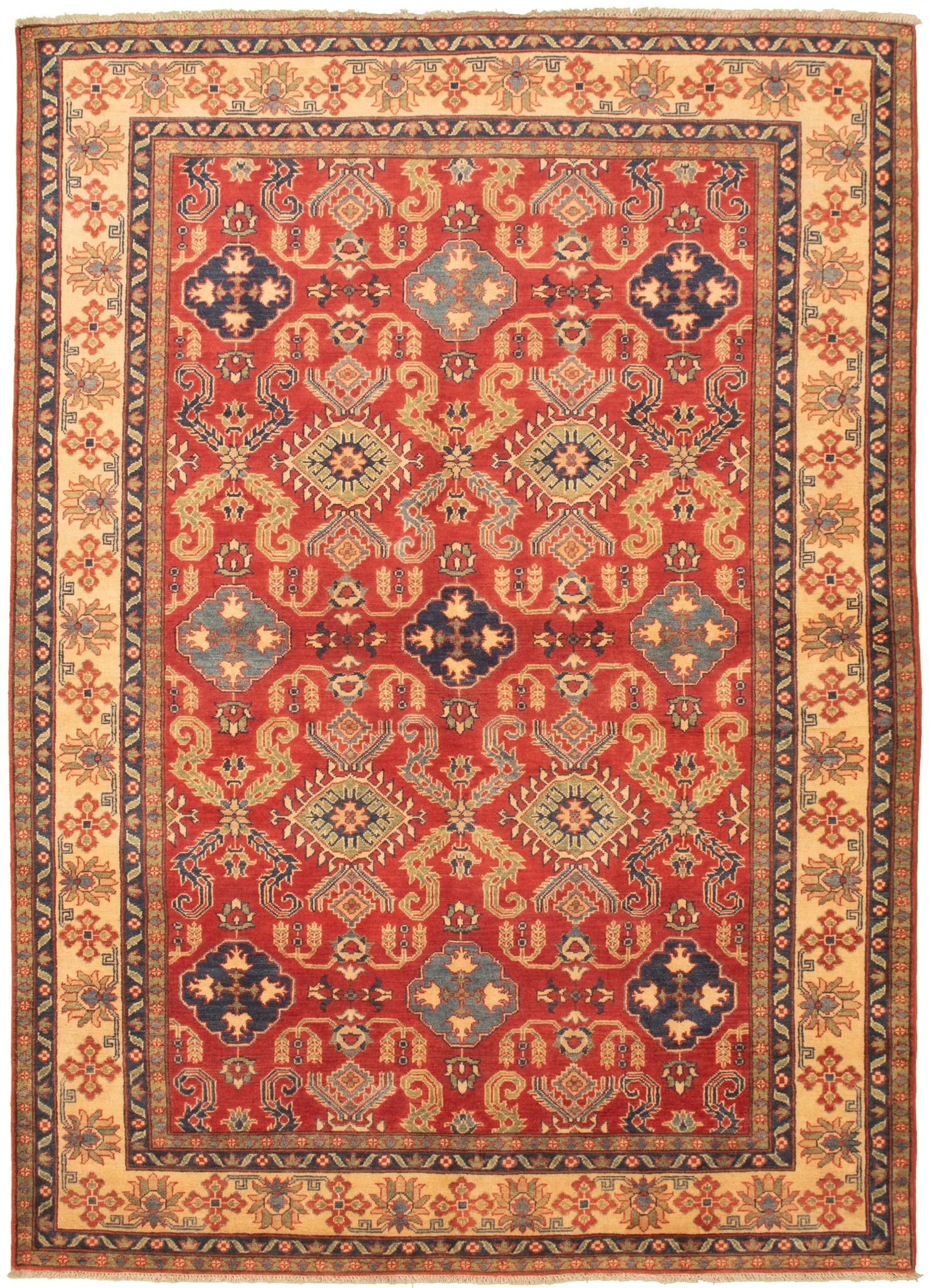 Hand-knotted Finest Gazni Red Wool Rug 6'9" x 9'5"  Size: 6'9" x 9'5"  