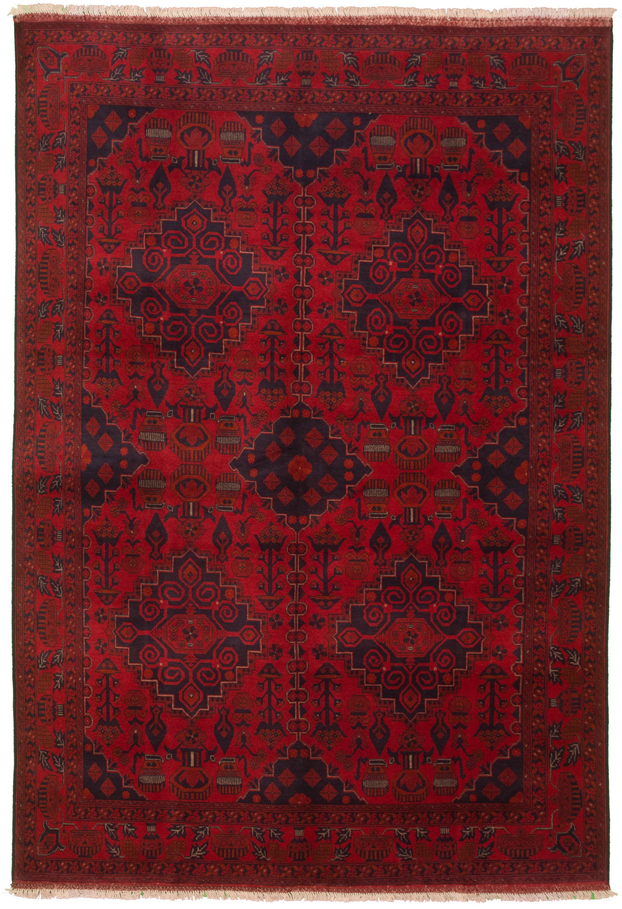 Hand-knotted Finest Khal Mohammadi Red Wool Rug 6'6" x 9'10" Size: 6'6" x 9'10"  
