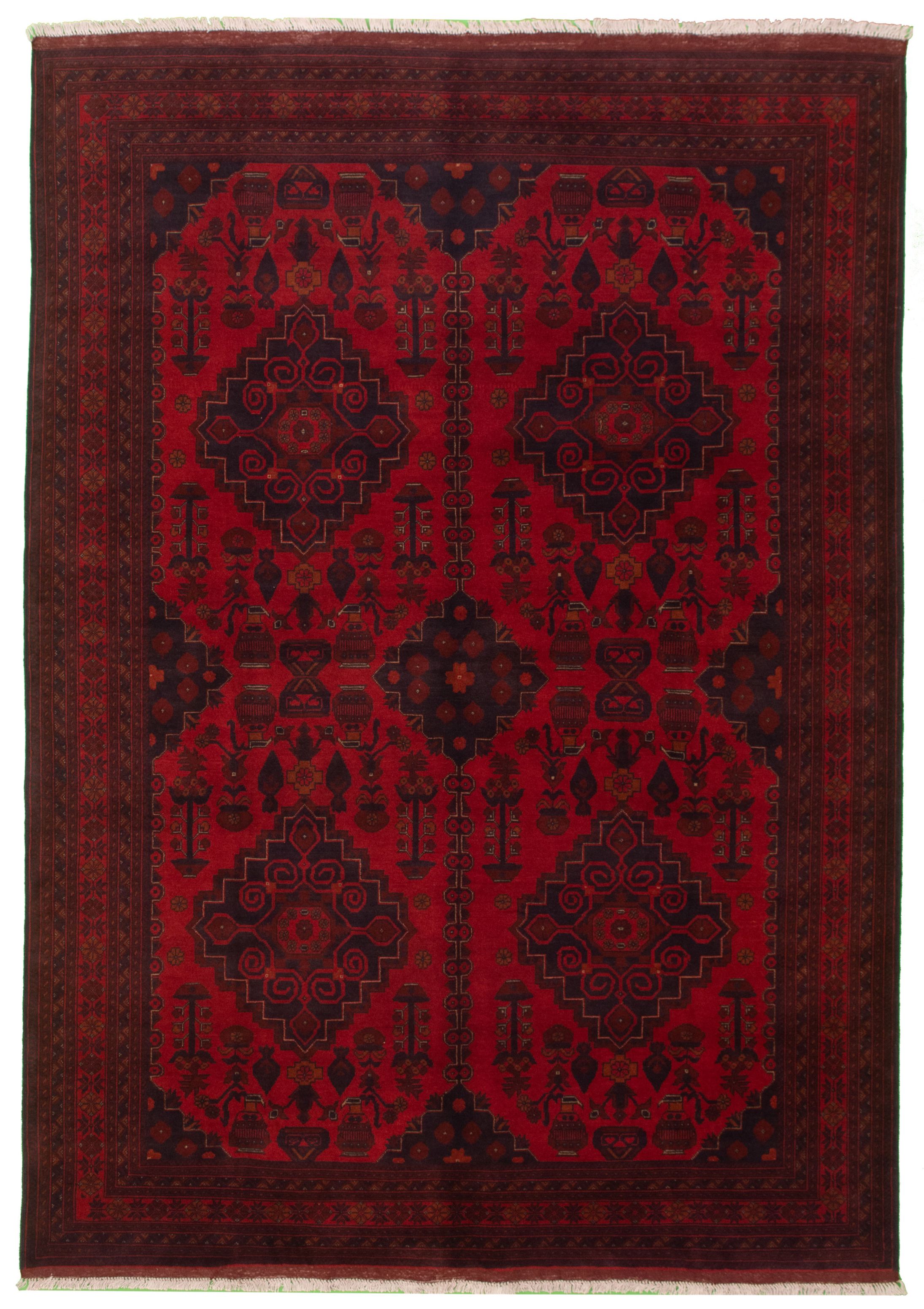 Hand-knotted Finest Khal Mohammadi Red Wool Rug 7'1" x 9'7" Size: 7'1" x 9'7"  