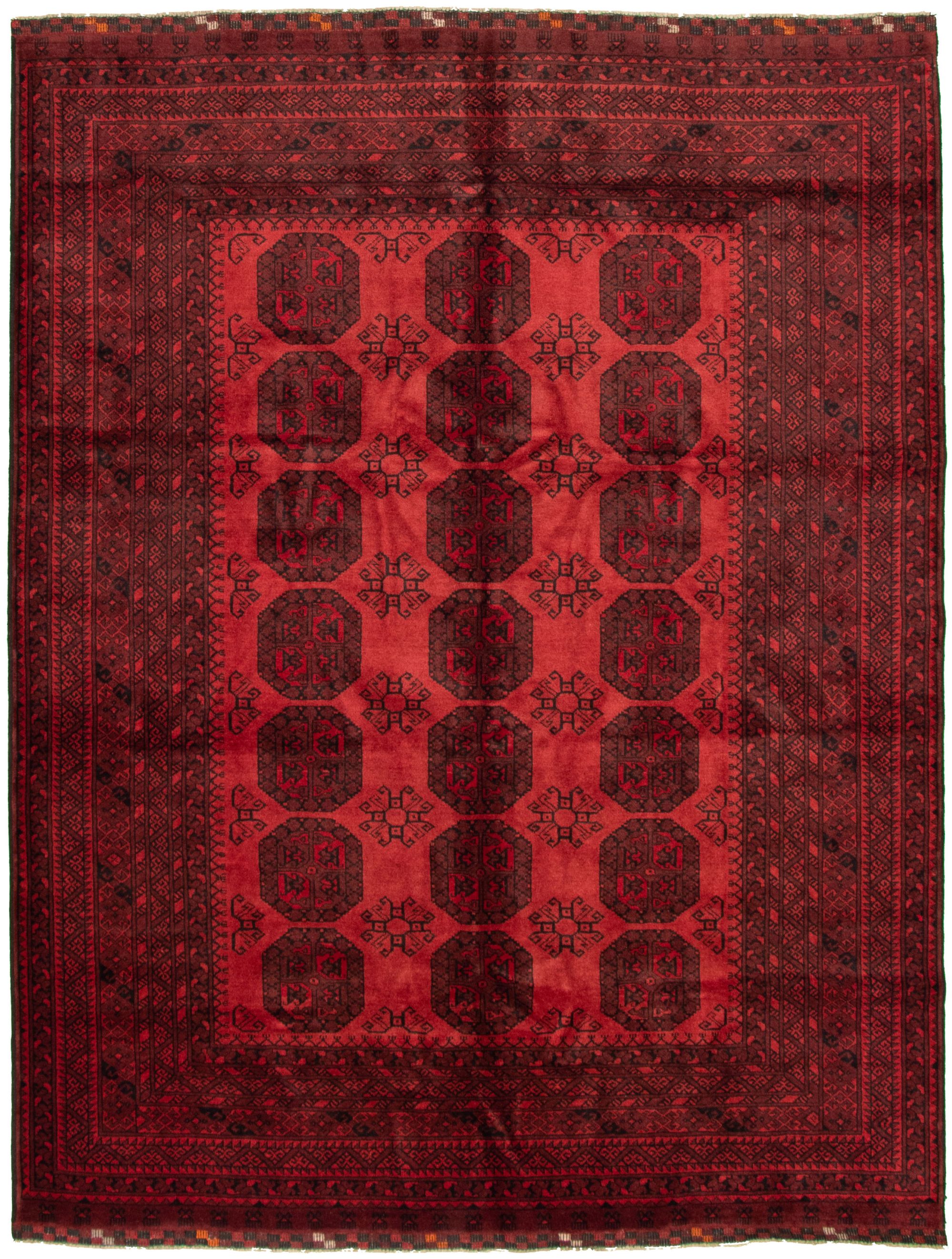 Hand-knotted Khal Mohammadi Red Wool Rug 6'9" x 8'10" Size: 6'9" x 8'10"  