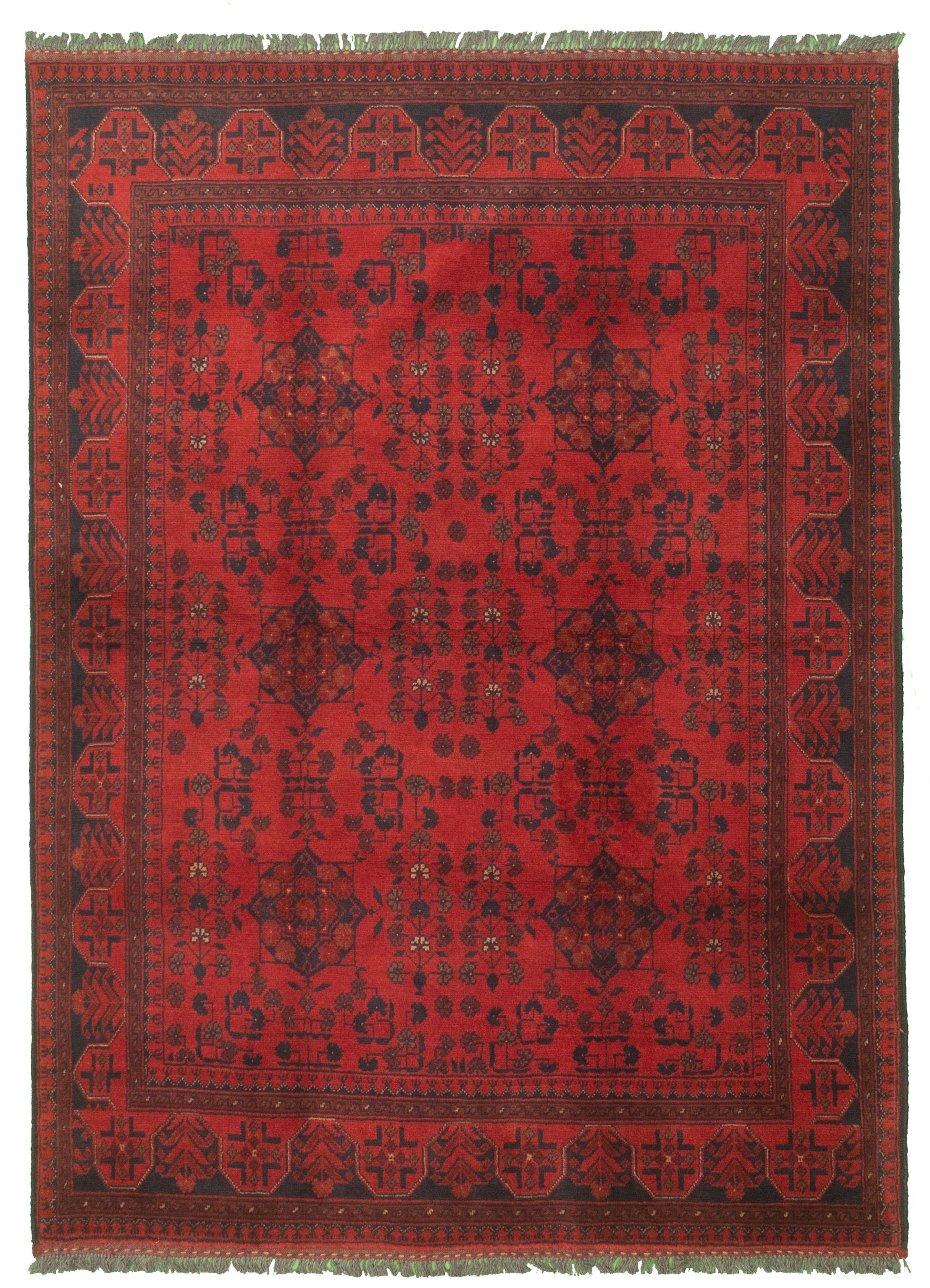 Hand-knotted Finest Khal Mohammadi Red Wool Rug 4'11" x 6'7"  Size: 4'11" x 6'7"  