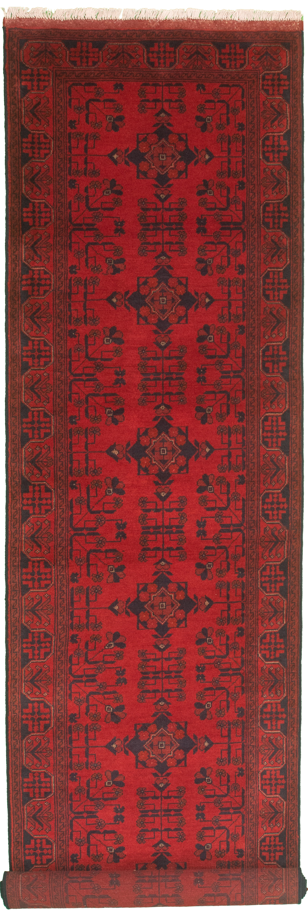 Hand-knotted Finest Khal Mohammadi Red Wool Rug 2'8" x 12'7" Size: 2'8" x 12'7"  