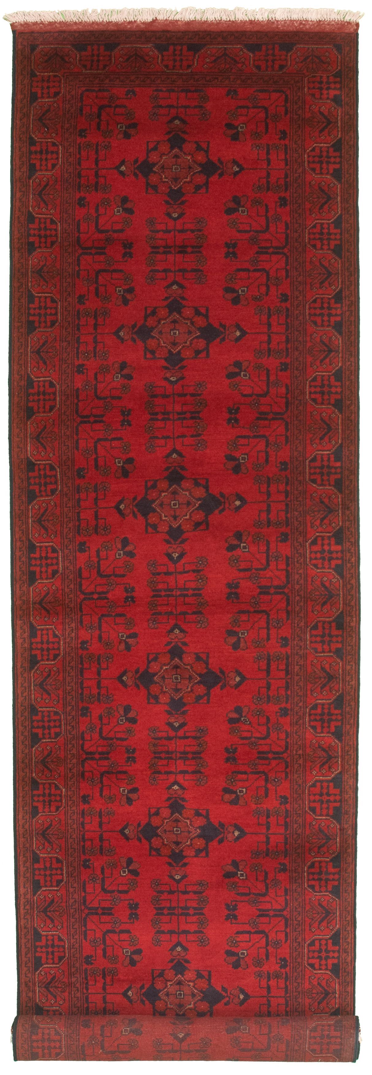Hand-knotted Finest Khal Mohammadi Red Wool Rug 2'9" x 12'6" Size: 2'9" x 12'6"  