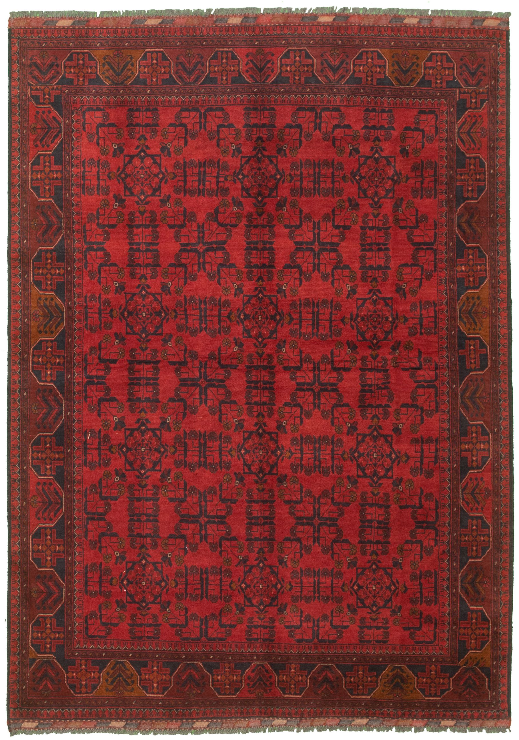 Hand-knotted Finest Khal Mohammadi Red Wool Rug 7'10" x 5'7" Size: 7'10" x 5'7"  