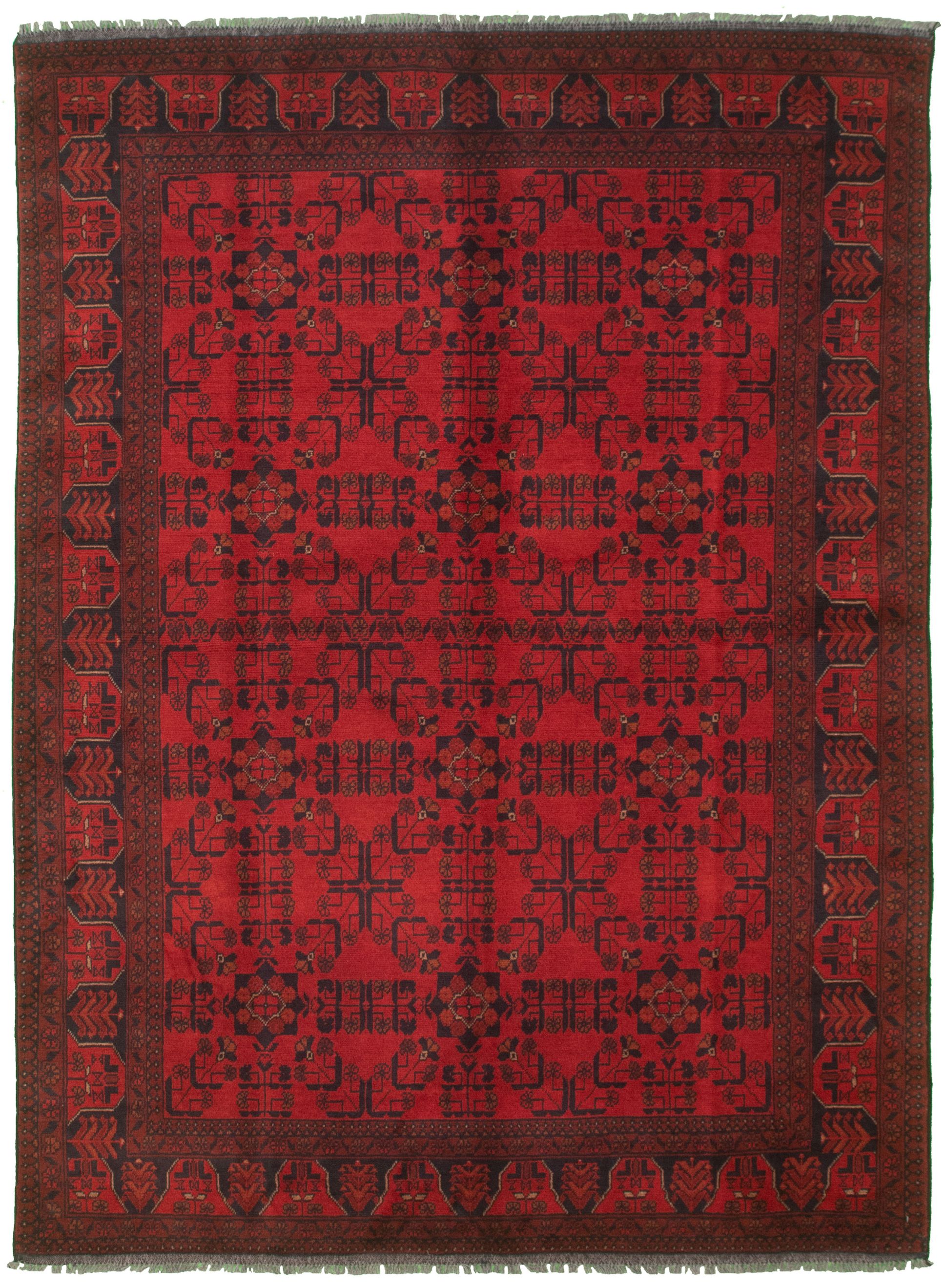 Hand-knotted Finest Khal Mohammadi Red Wool Rug 5'7" x 7'9"  Size: 5'7" x 7'9"  