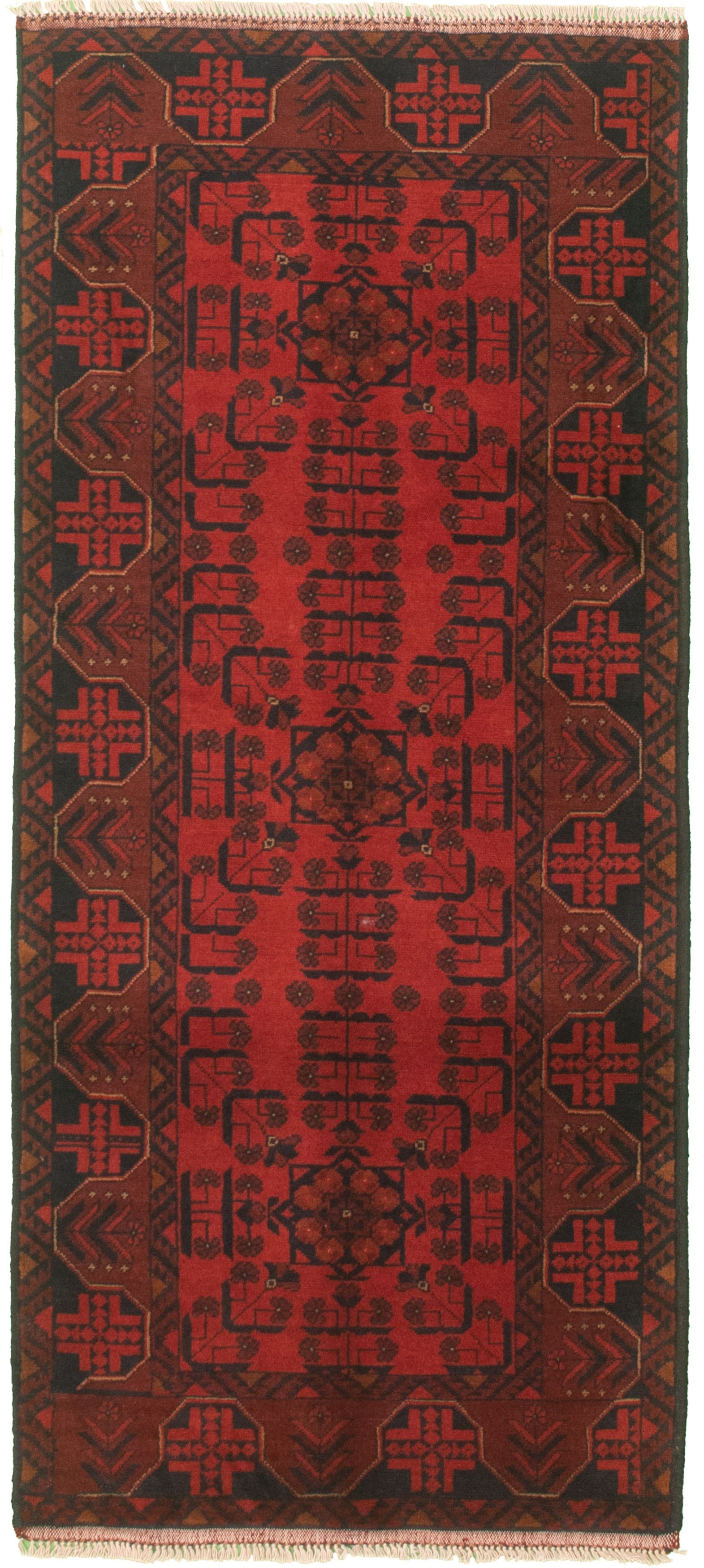 Hand-knotted Finest Khal Mohammadi Red Wool Rug 2'8" x 6'4" (14) Size: 2'8" x 6'4"  