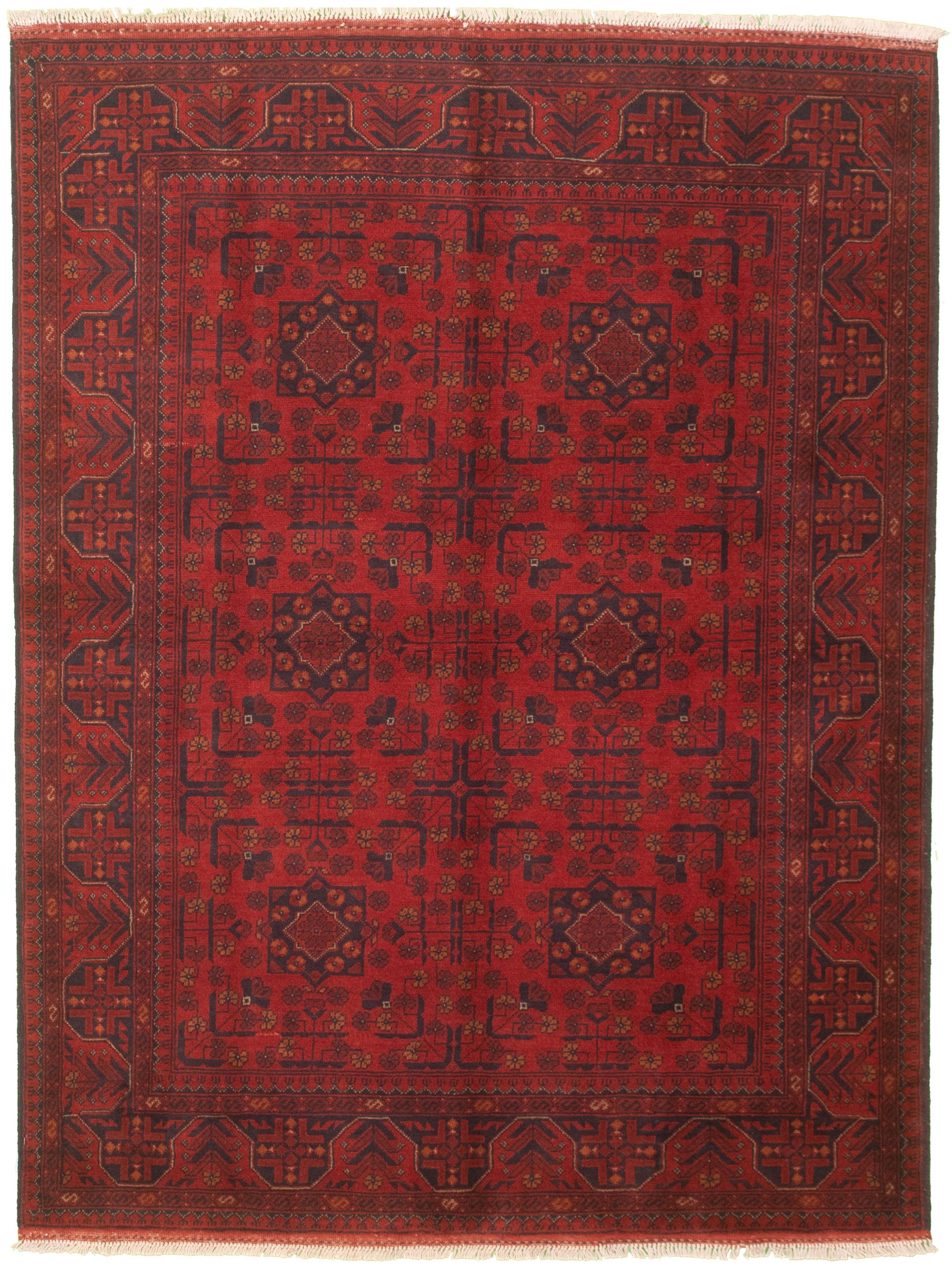 Hand-knotted Finest Khal Mohammadi Red Wool Rug 4'11" x 6'6" (25) Size: 4'11" x 6'6"  