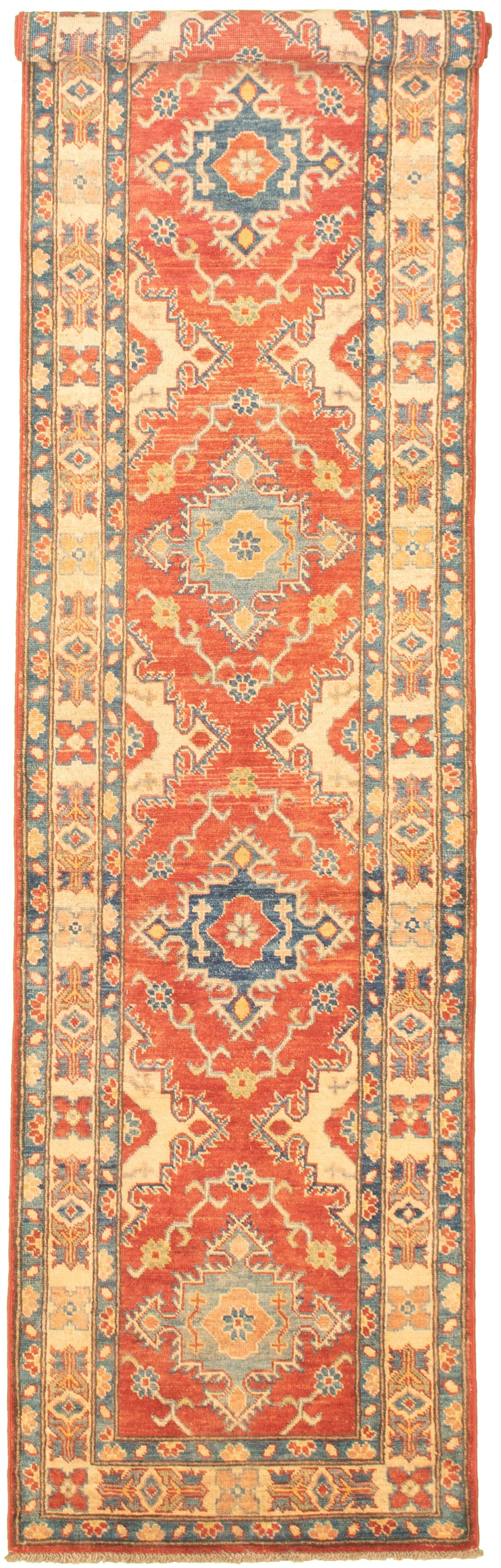 Hand-knotted Finest Gazni Red Wool Rug 2'7" x 11'2" Size: 2'7" x 11'2"  