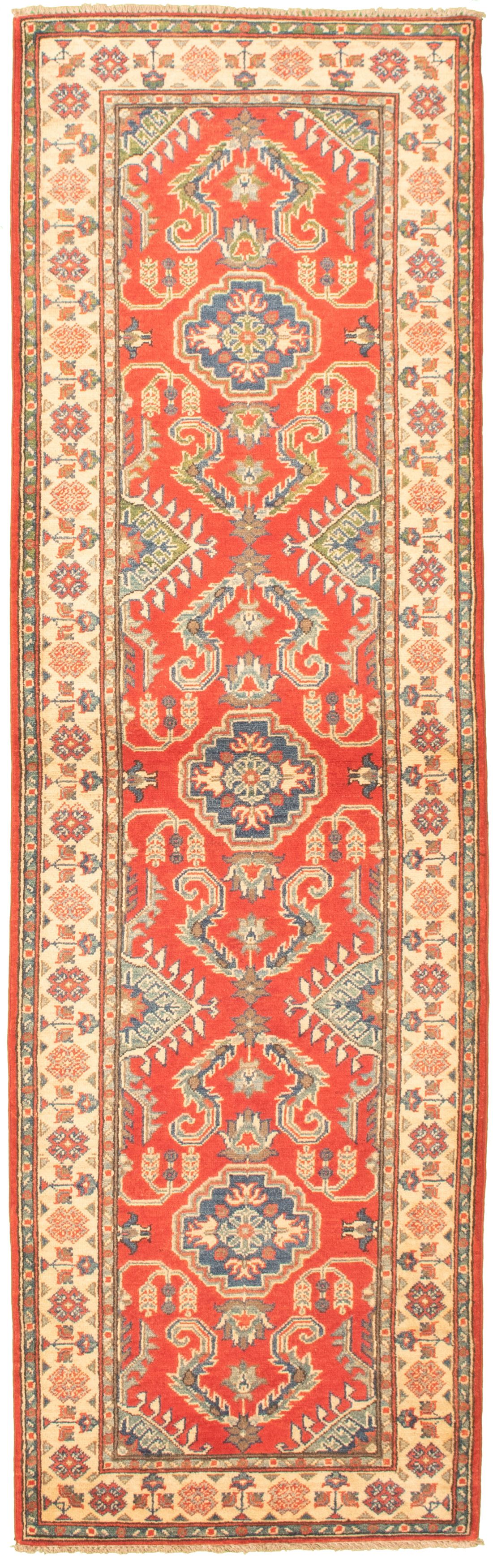 Hand-knotted Finest Gazni Red Wool Rug 2'7" x 9'8"  Size: 2'7" x 9'8"  