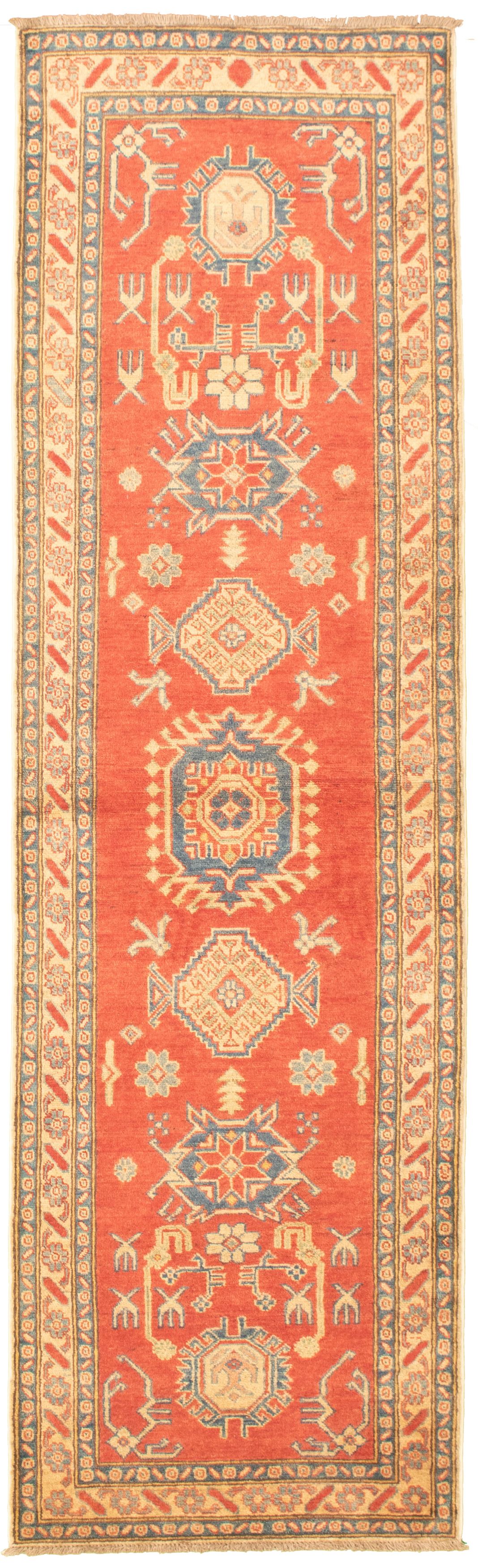 Hand-knotted Finest Gazni Red Wool Rug 2'9" x 9'9"  Size: 2'9" x 9'9"  