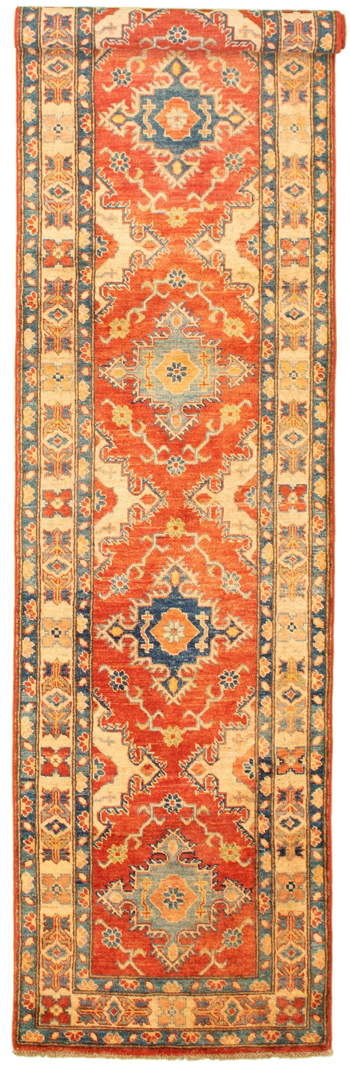 Hand-knotted Finest Gazni Red Wool Rug 2'8" x 11'4" Size: 2'8" x 11'4"  