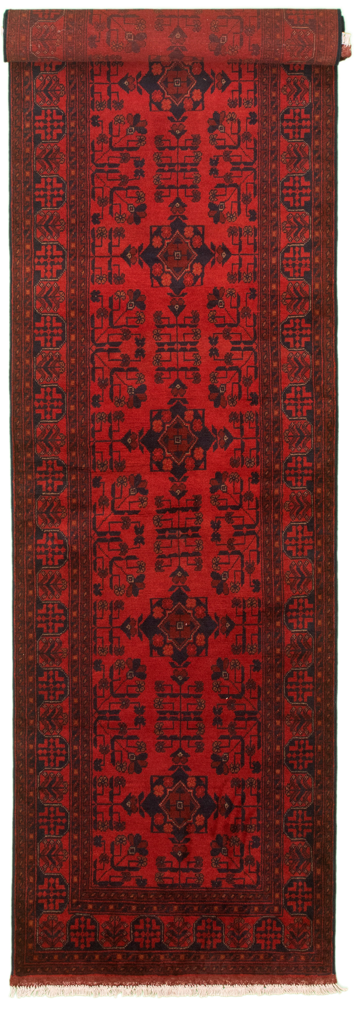Hand-knotted Finest Khal Mohammadi Red Wool Rug 2'9" x 12'9"  Size: 2'9" x 12'9"  