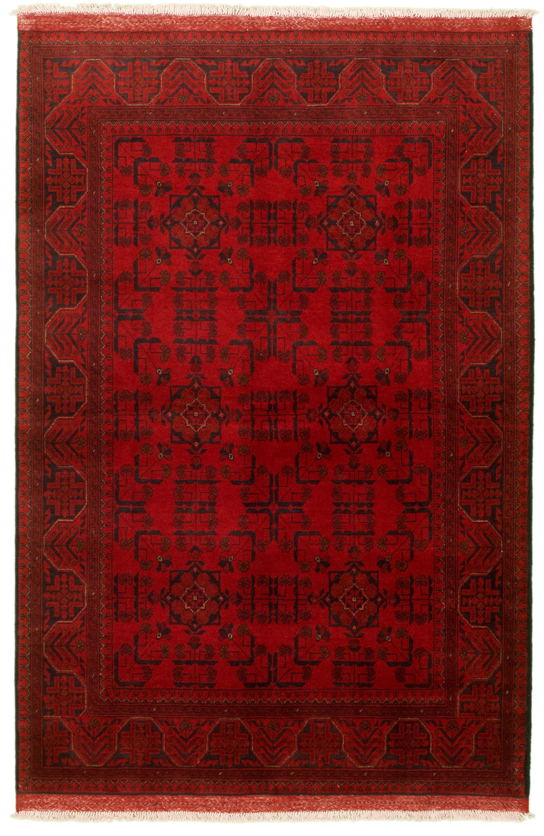Hand-knotted Finest Khal Mohammadi Red Wool Rug 4'3" x 6'6"  Size: 4'3" x 6'6"  