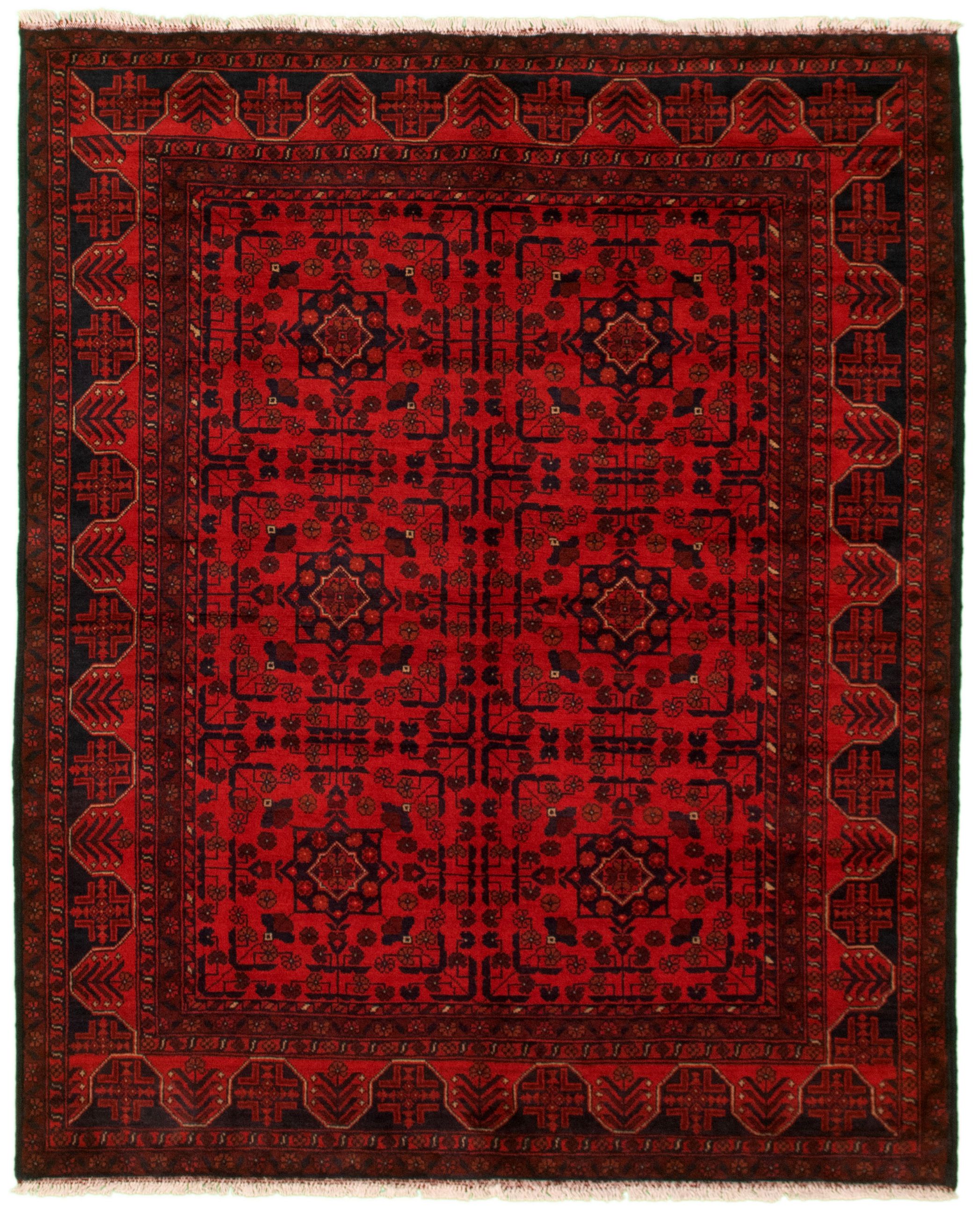 Hand-knotted Finest Khal Mohammadi Red Wool Rug 5'0" x 6'5" (27) Size: 5'0" x 6'5"  