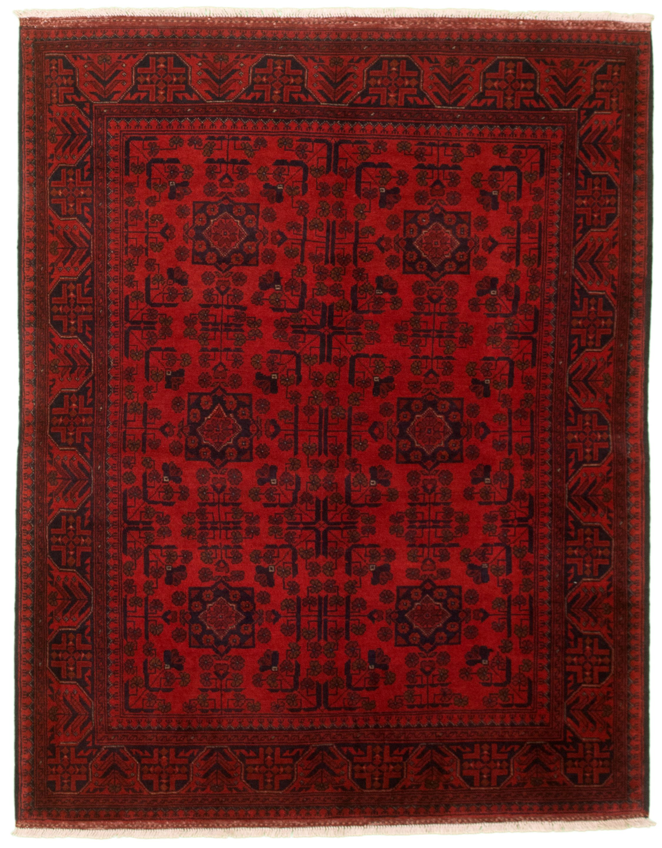 Hand-knotted Finest Khal Mohammadi Red Wool Rug 5'1" x 6'8"  Size: 5'1" x 6'8"  