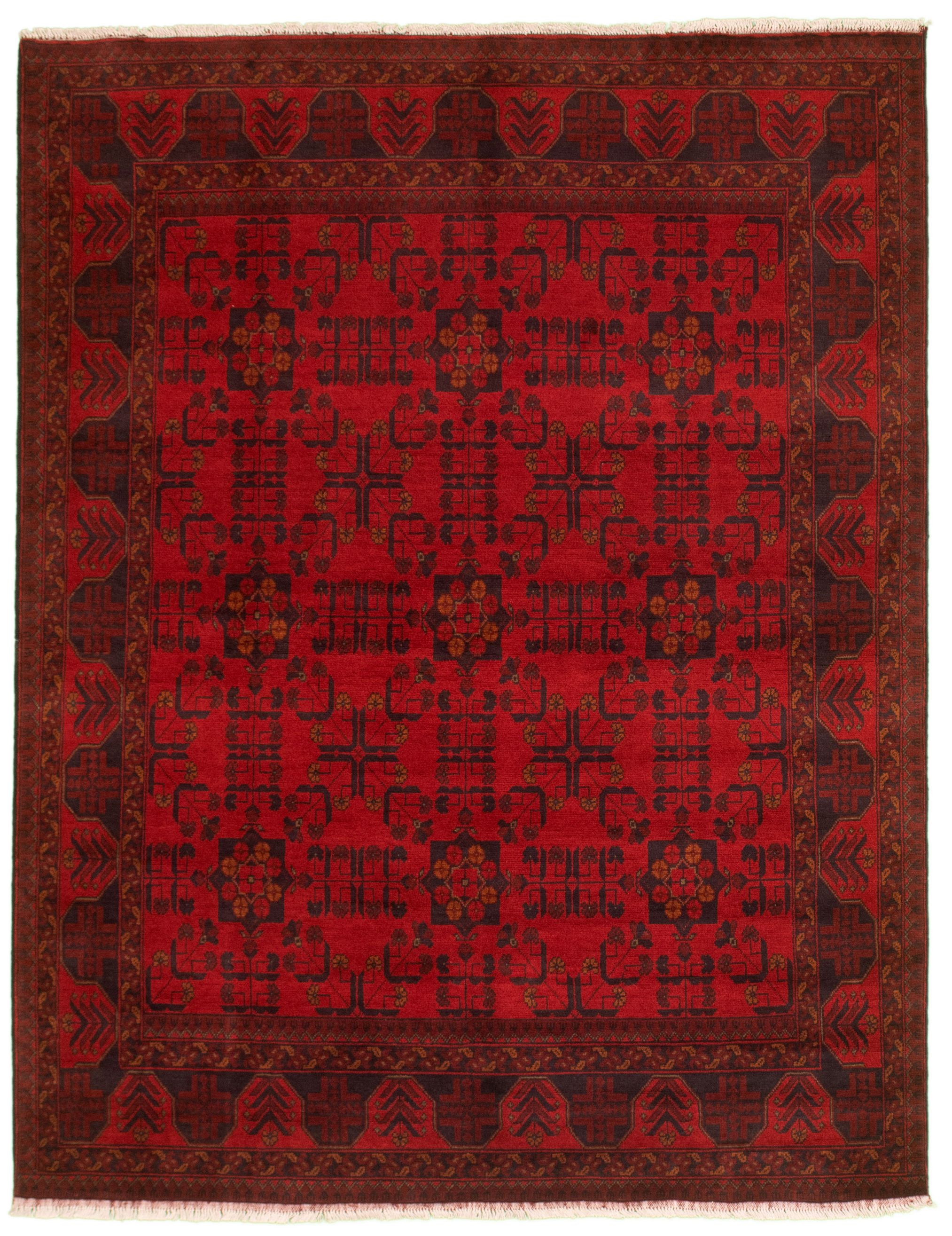 Hand-knotted Finest Khal Mohammadi Red Wool Rug 5'9" x 7'8"  Size: 5'9" x 7'8"  