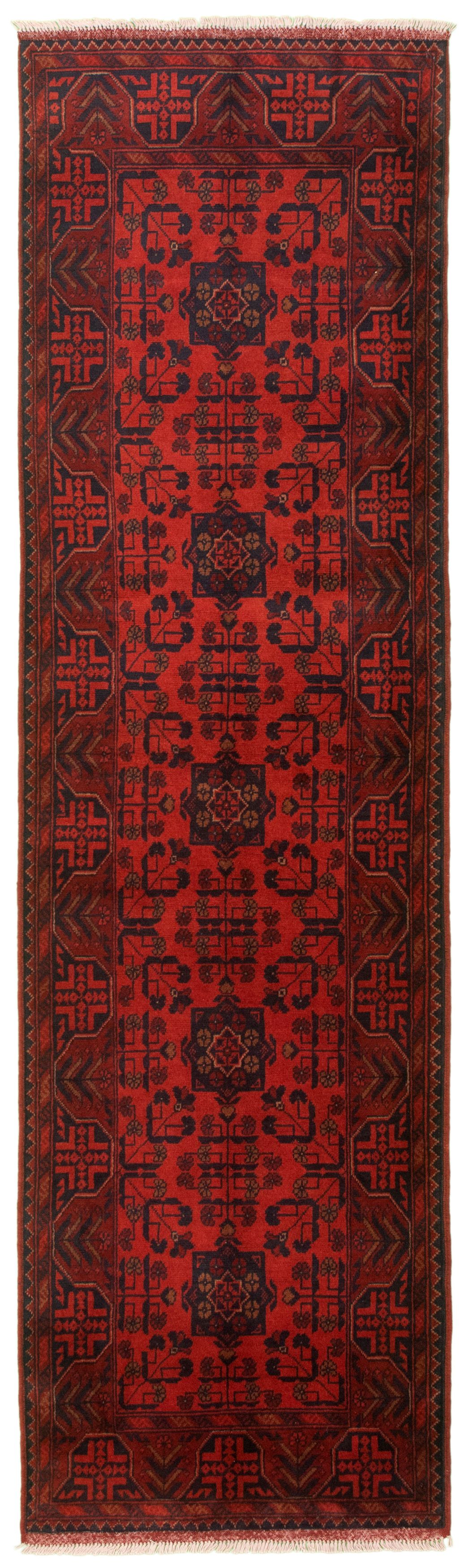 Hand-knotted Finest Khal Mohammadi Red Wool Rug 2'8" x 9'8"  Size: 2'7" x 9'8"  