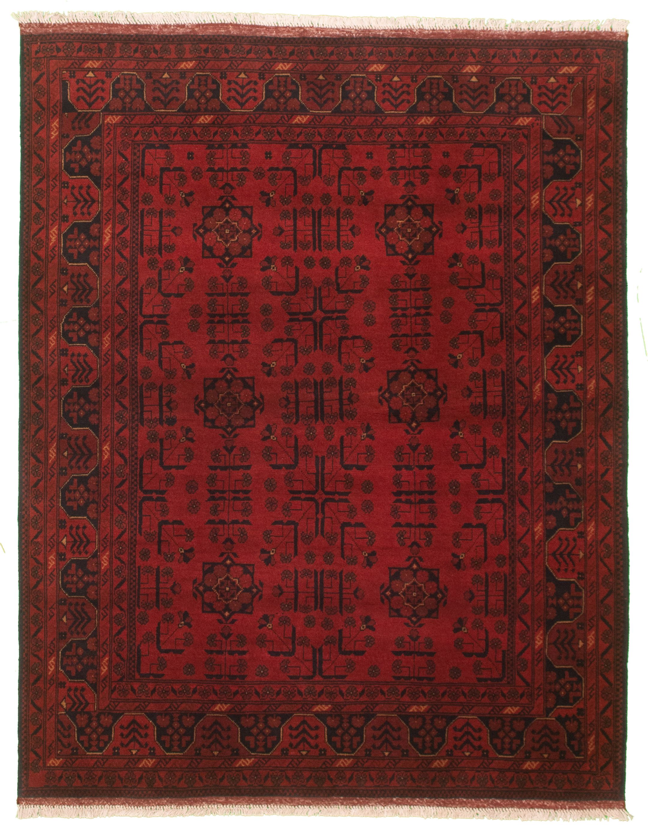 Hand-knotted Finest Khal Mohammadi Red Wool Rug 5'1" x 6'5"  Size: 5'1" x 6'5"  