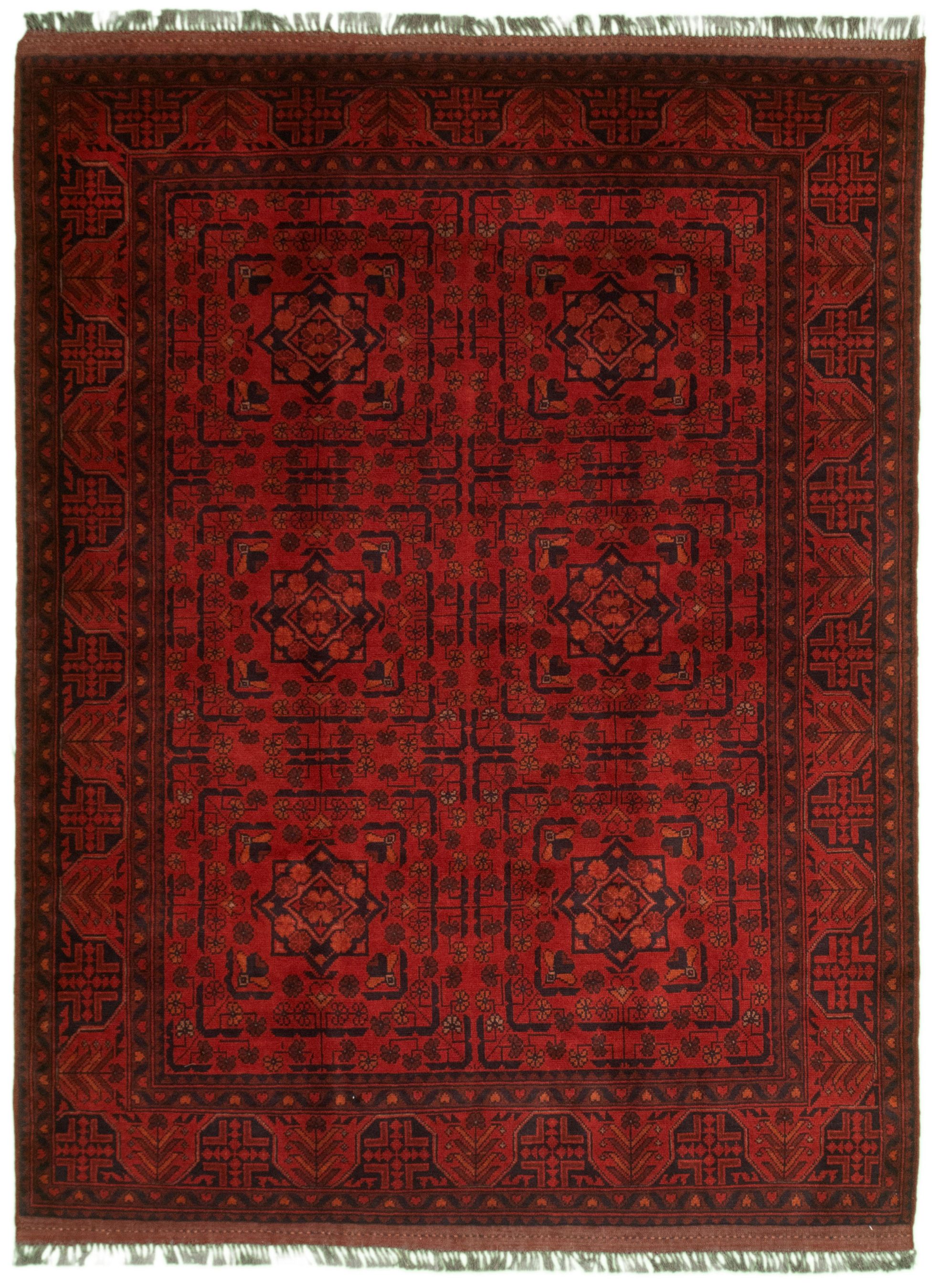 Hand-knotted Finest Khal Mohammadi Red Wool Rug 5'1" x 6'10"  Size: 5'1" x 6'10"  