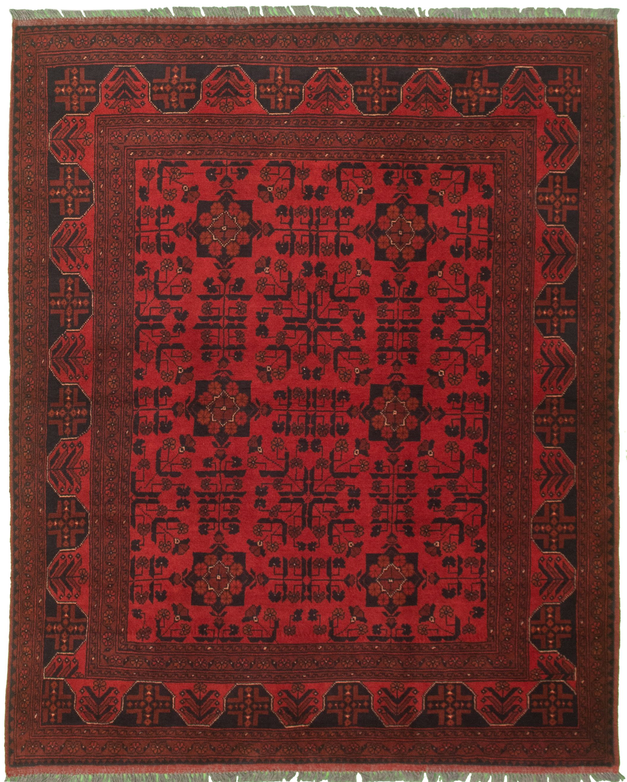 Hand-knotted Finest Khal Mohammadi Red Wool Rug 5'0" x 6'5" (28) Size: 5'0" x 6'5"  