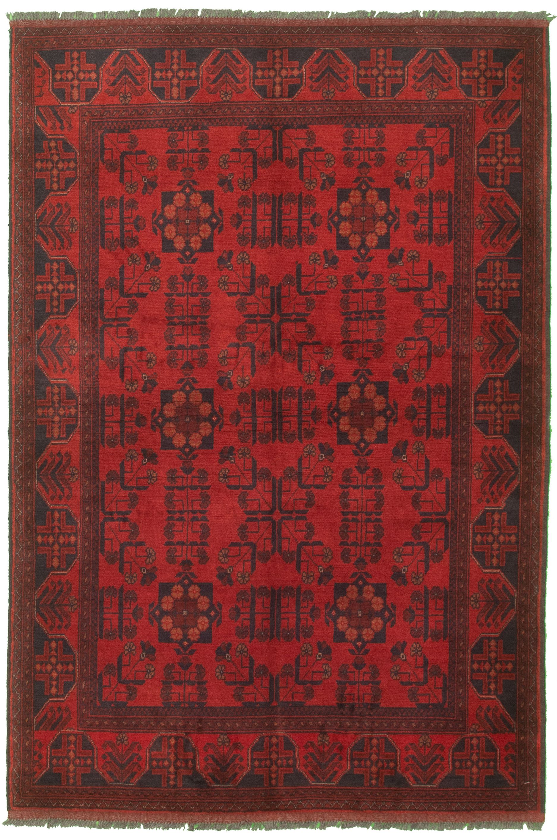 Hand-knotted Finest Khal Mohammadi Red Wool Rug 4'3" x 6'5"  Size: 4'3" x 6'5"  