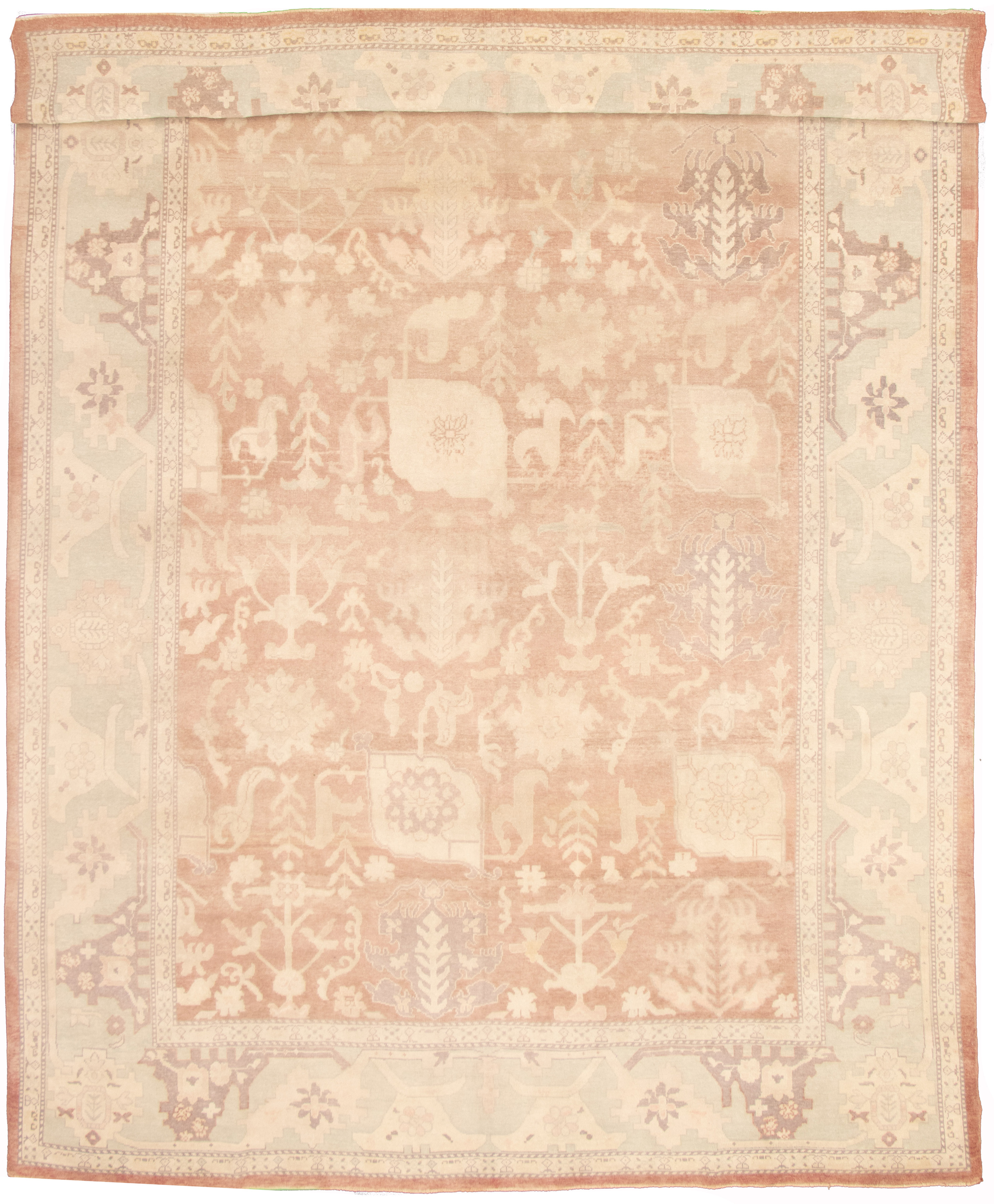 Hand-knotted Anatolian Authentic Brown, Copper Wool Rug 9'8" x 14'0" Size: 9'8" x 14'0"  