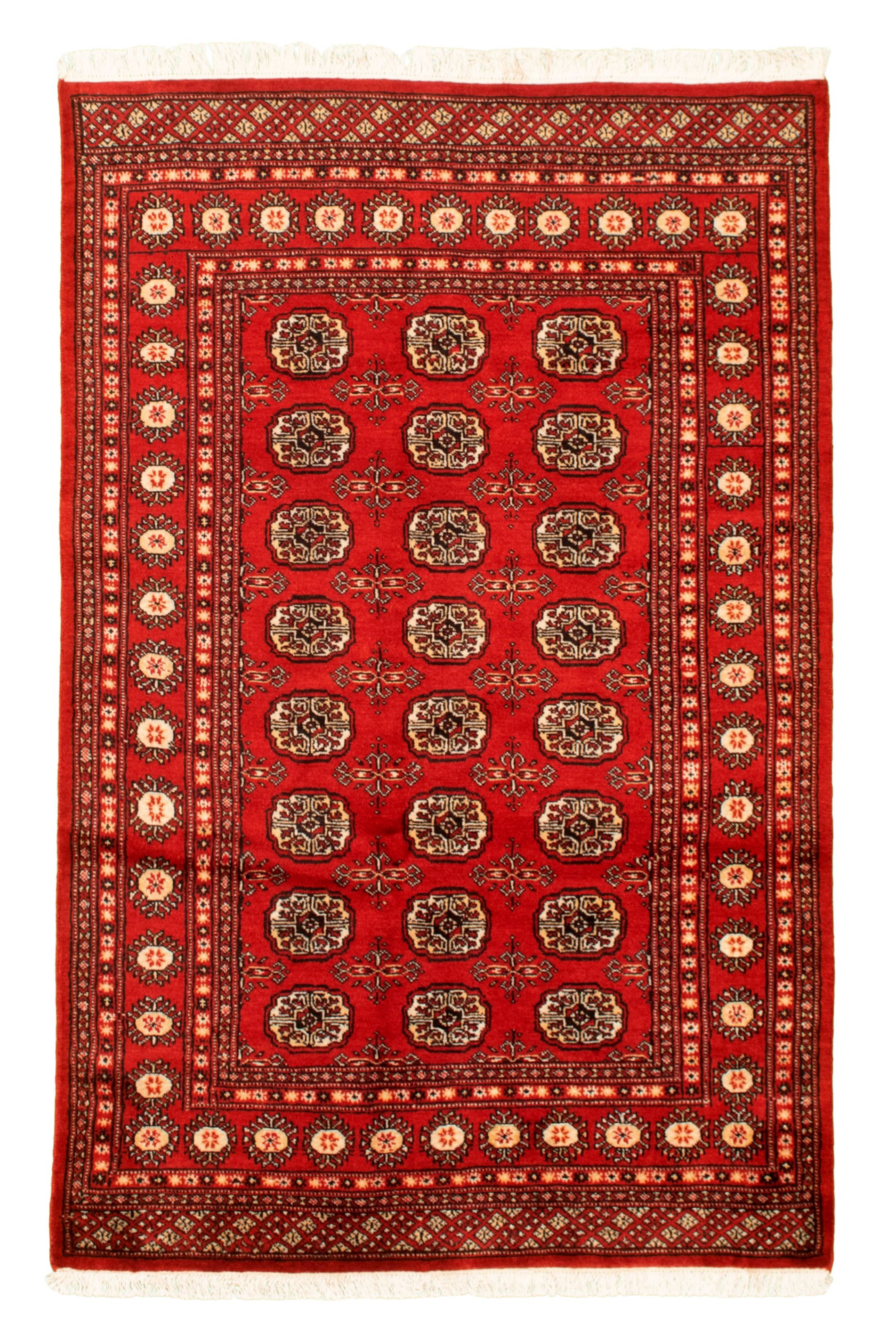Hand-knotted Finest Peshawar Bokhara Red Wool Rug 4'0" x 6'3"  Size: 4'0" x 6'3"  