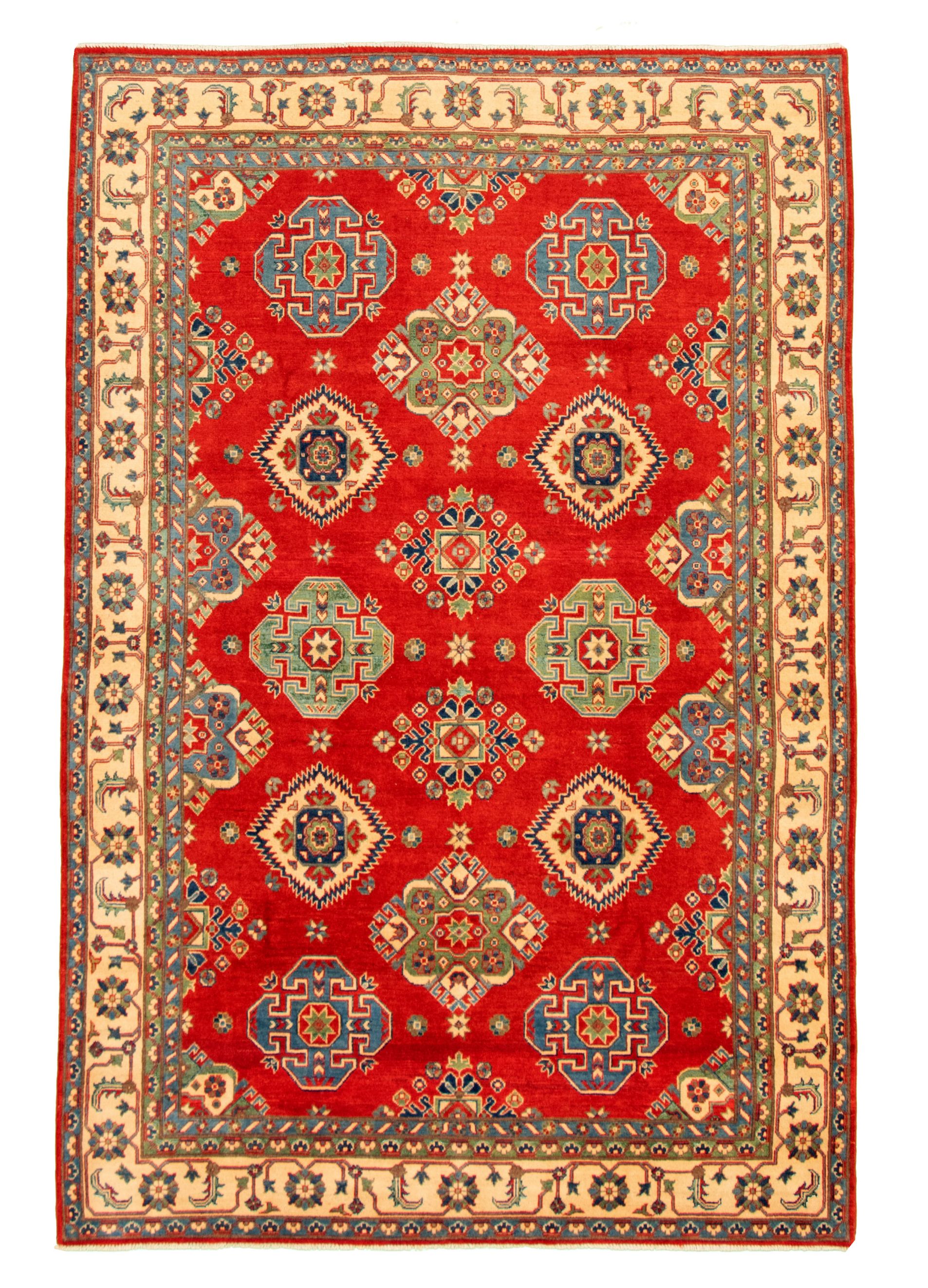 Hand-knotted Finest Gazni Red Wool Rug 6'7" x 9'10"  Size: 6'7" x 9'10"  