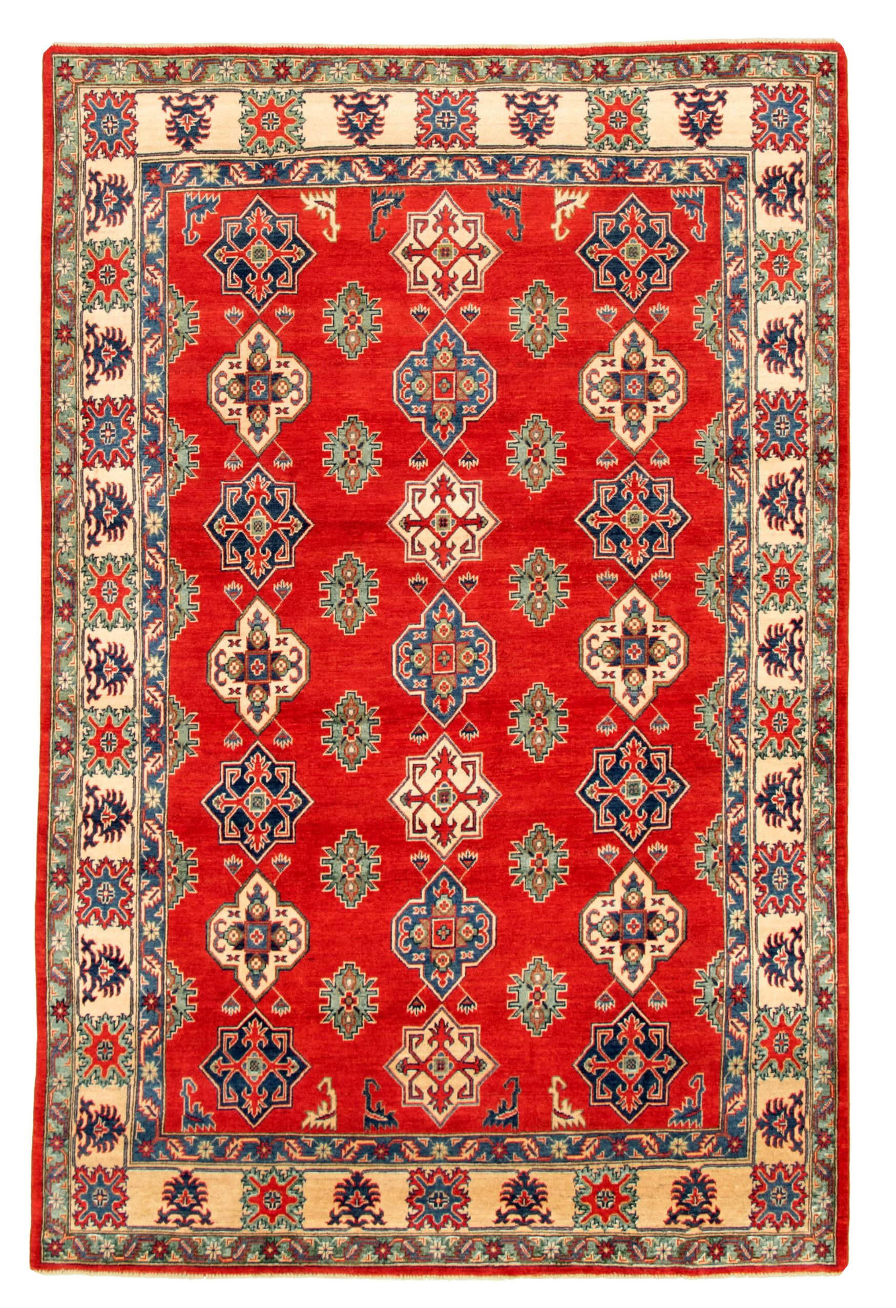 Hand-knotted Finest Gazni Red Wool Rug 6'6" x 10'0"  Size: 6'6" x 10'0"  