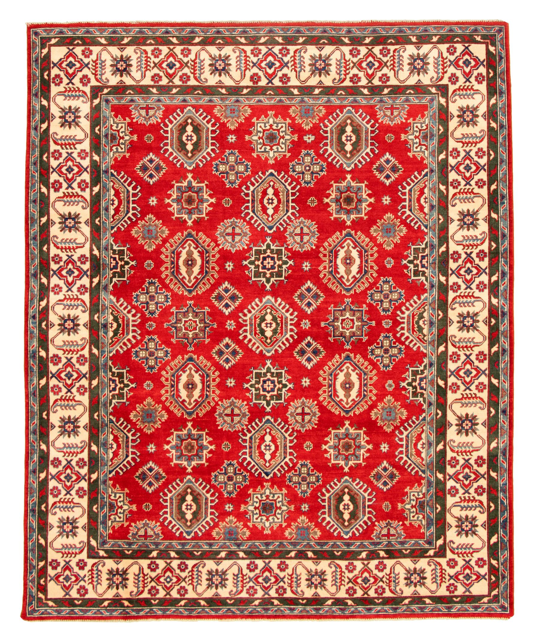 Hand-knotted Finest Gazni Red Wool Rug 8'4" x 10'2" Size: 8'4" x 10'2"  