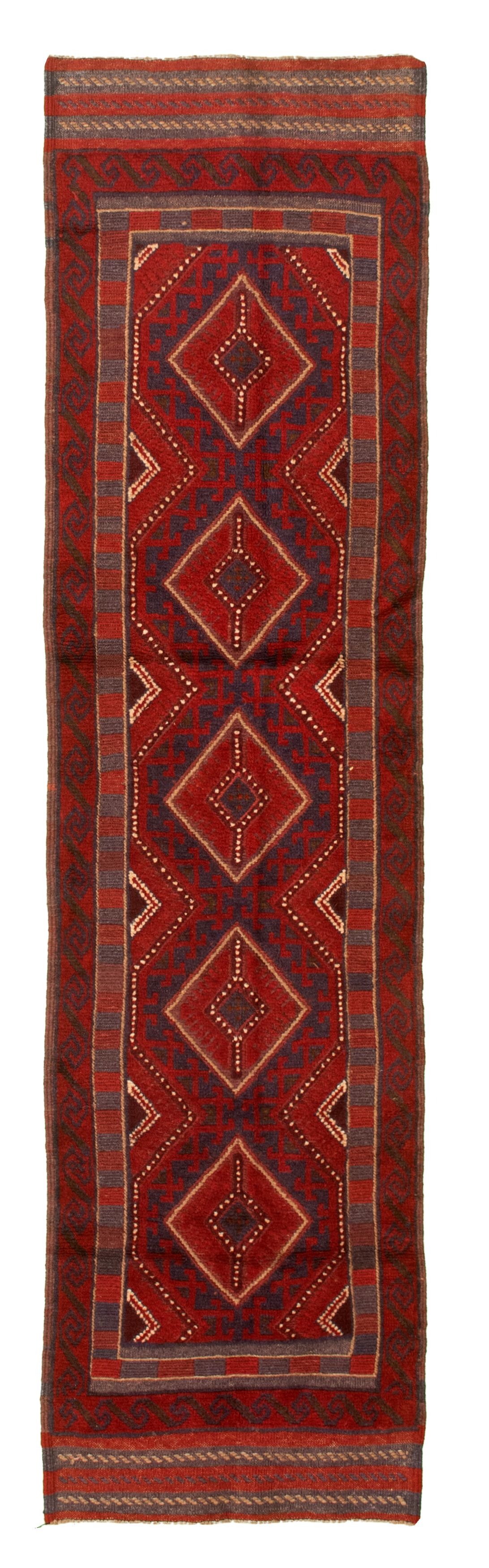 Hand-knotted Tajik Caucasian Red Wool Rug 2'1" x 8'6"  Size: 2'1" x 8'6"  