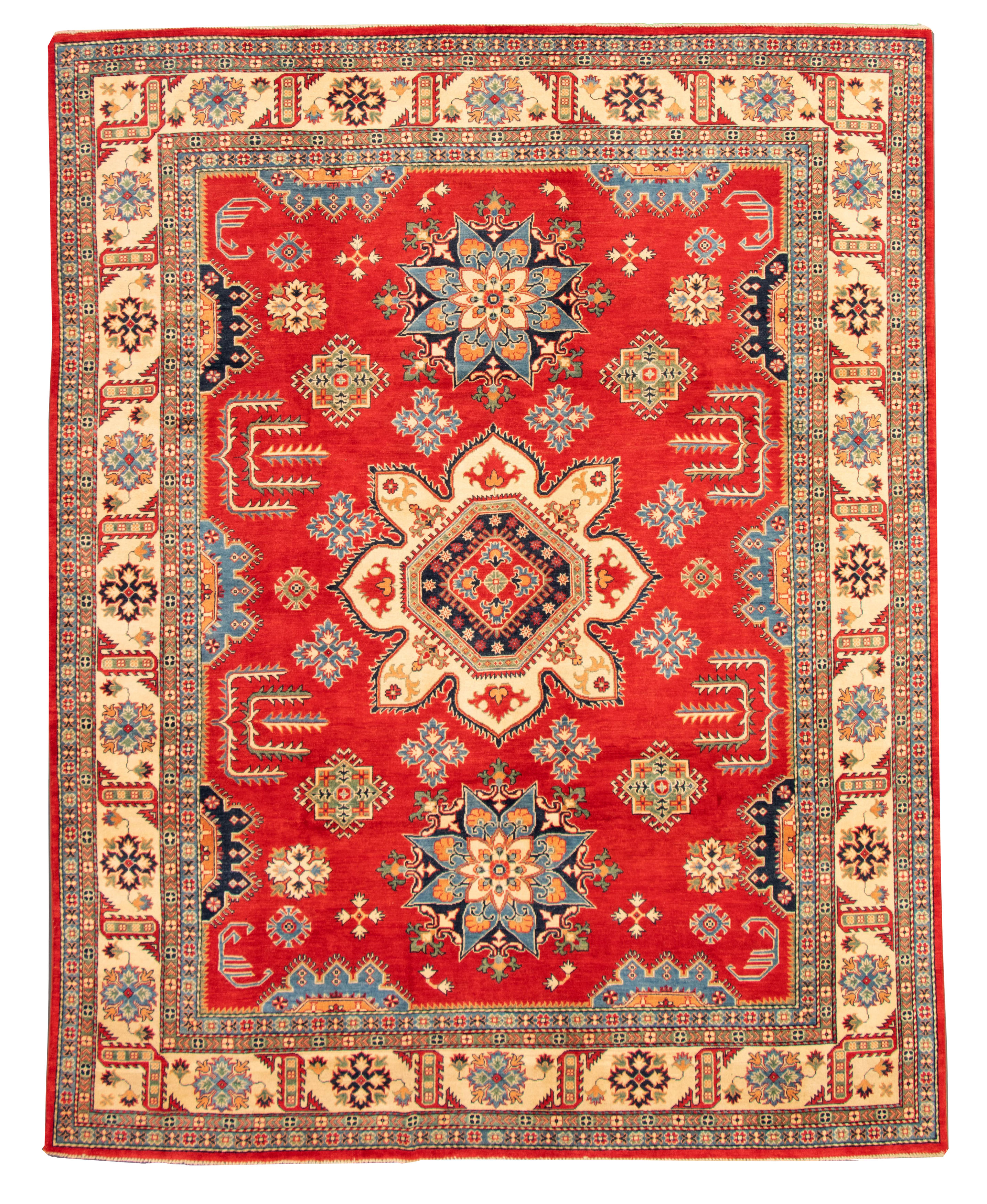 Hand-knotted Finest Gazni Red Wool Rug 9'5" x 12'0" Size: 9'5" x 12'0"  