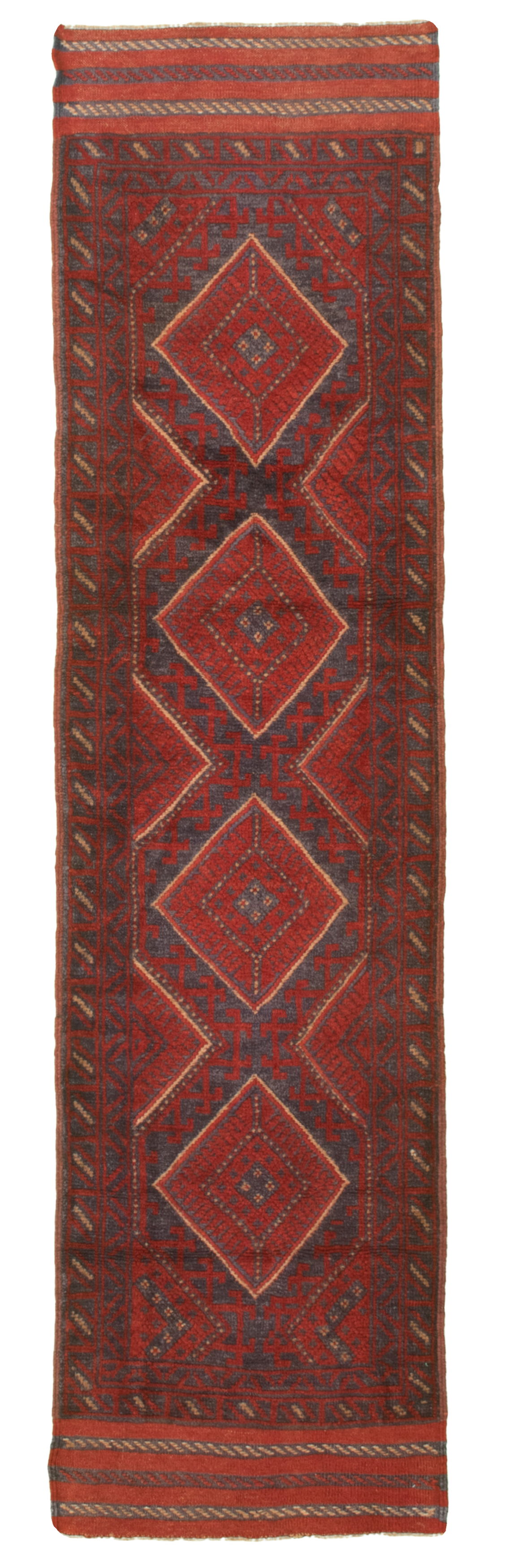 Hand-knotted Tajik Caucasian Red Wool Rug 2'1" x 8'0"  Size: 2'1" x 8'0"  