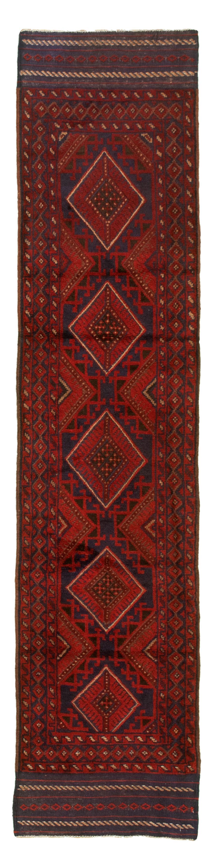 Hand-knotted Tajik Caucasian Red Wool Rug 2'1" x 8'9"  Size: 2'1" x 8'9"  